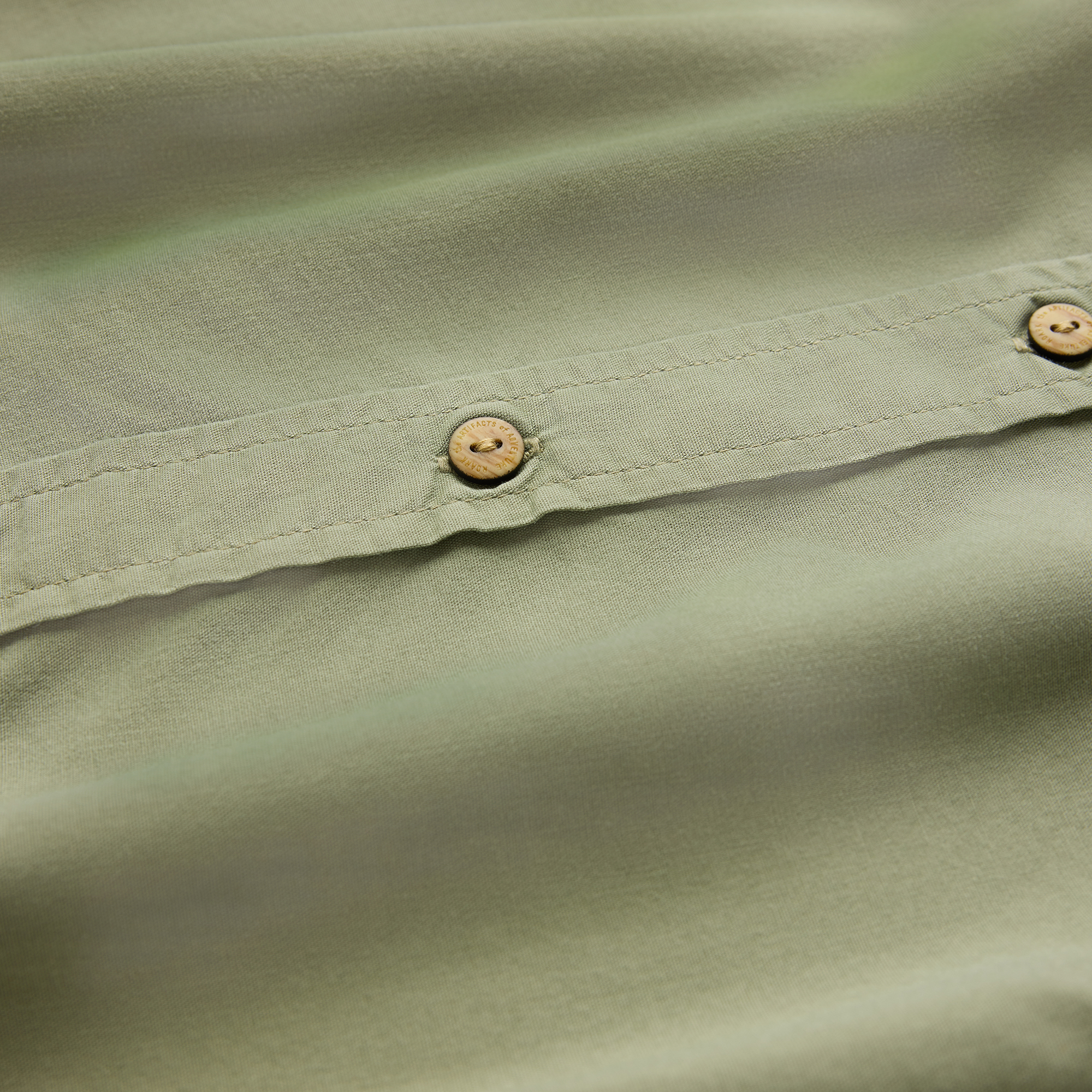 Made To Fade Kurzarm Button Up Shirt - Washed Dusty Sage (Deutsche Ausgabe)