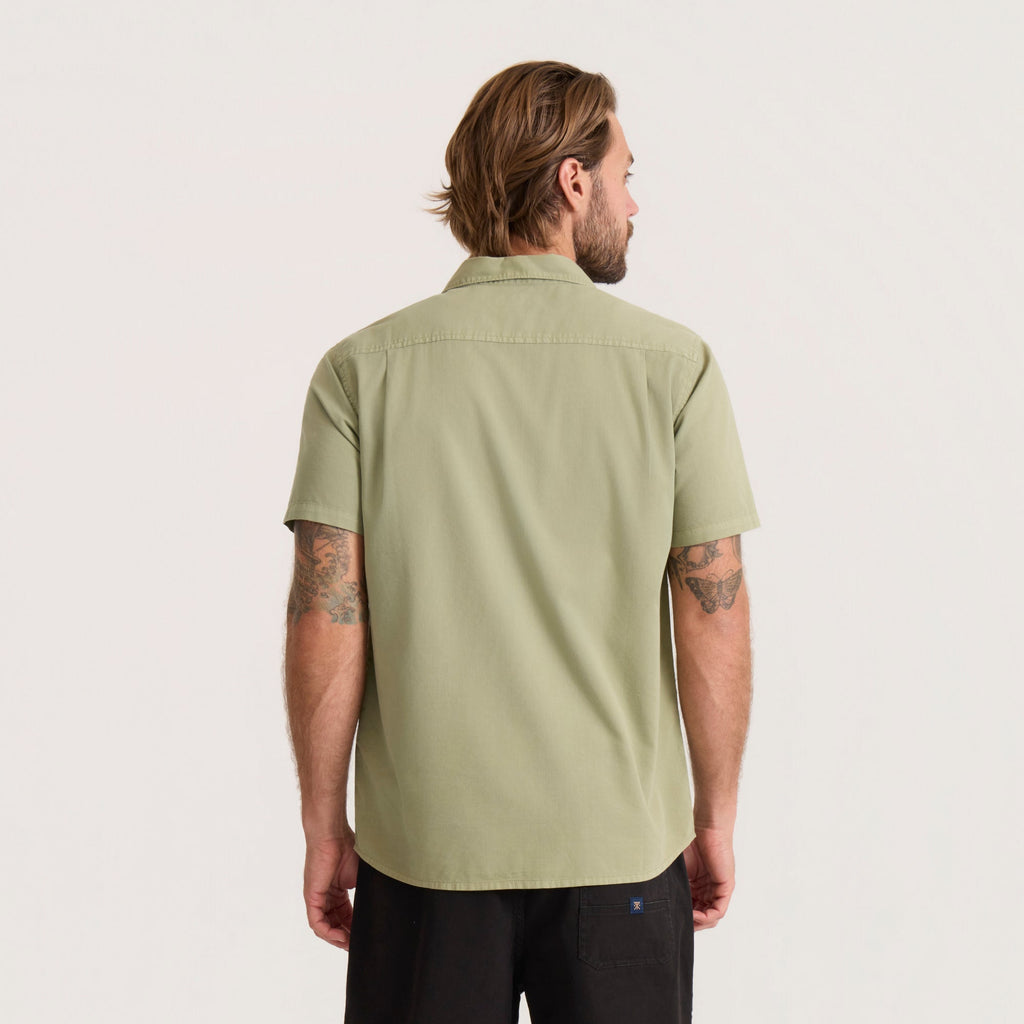 Made To Fade Kurzarm Button Up Shirt - Washed Dusty Sage (Deutsche Ausgabe)