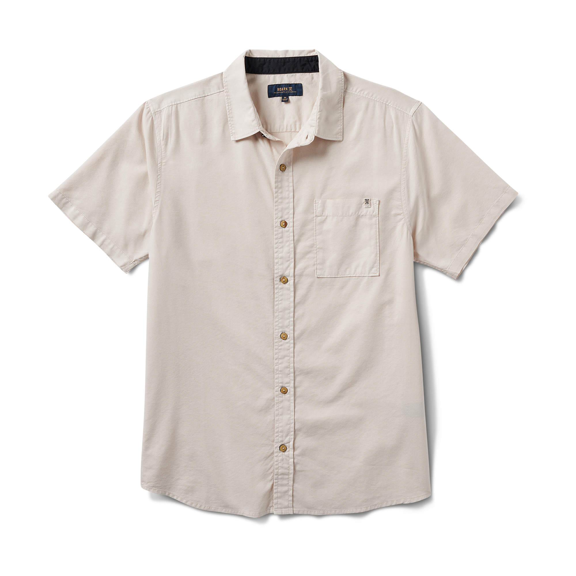 Made To Fade Kurzarm Button Up Shirt - Washed Bone (Deutsche Ausgabe)