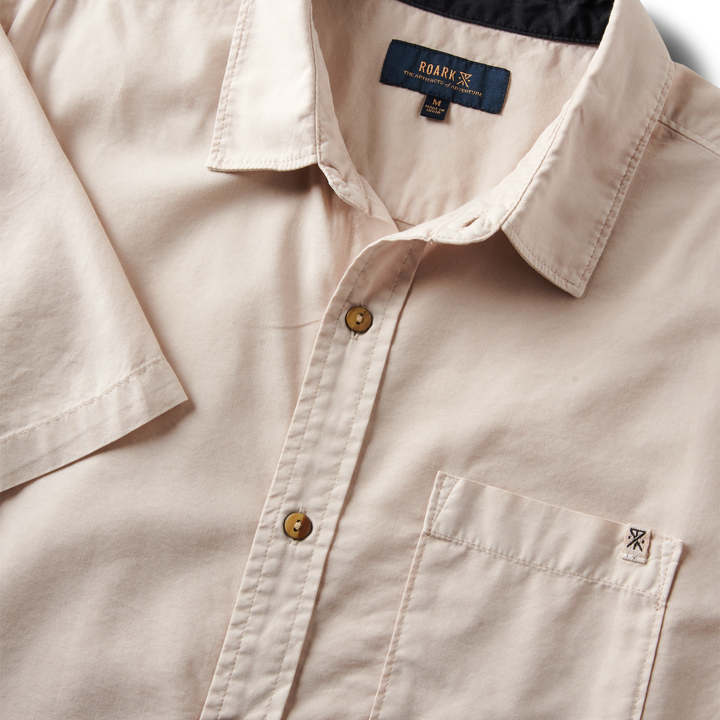 Made To Fade Kurzarm Button Up Shirt - Washed Bone (Deutsche Ausgabe)