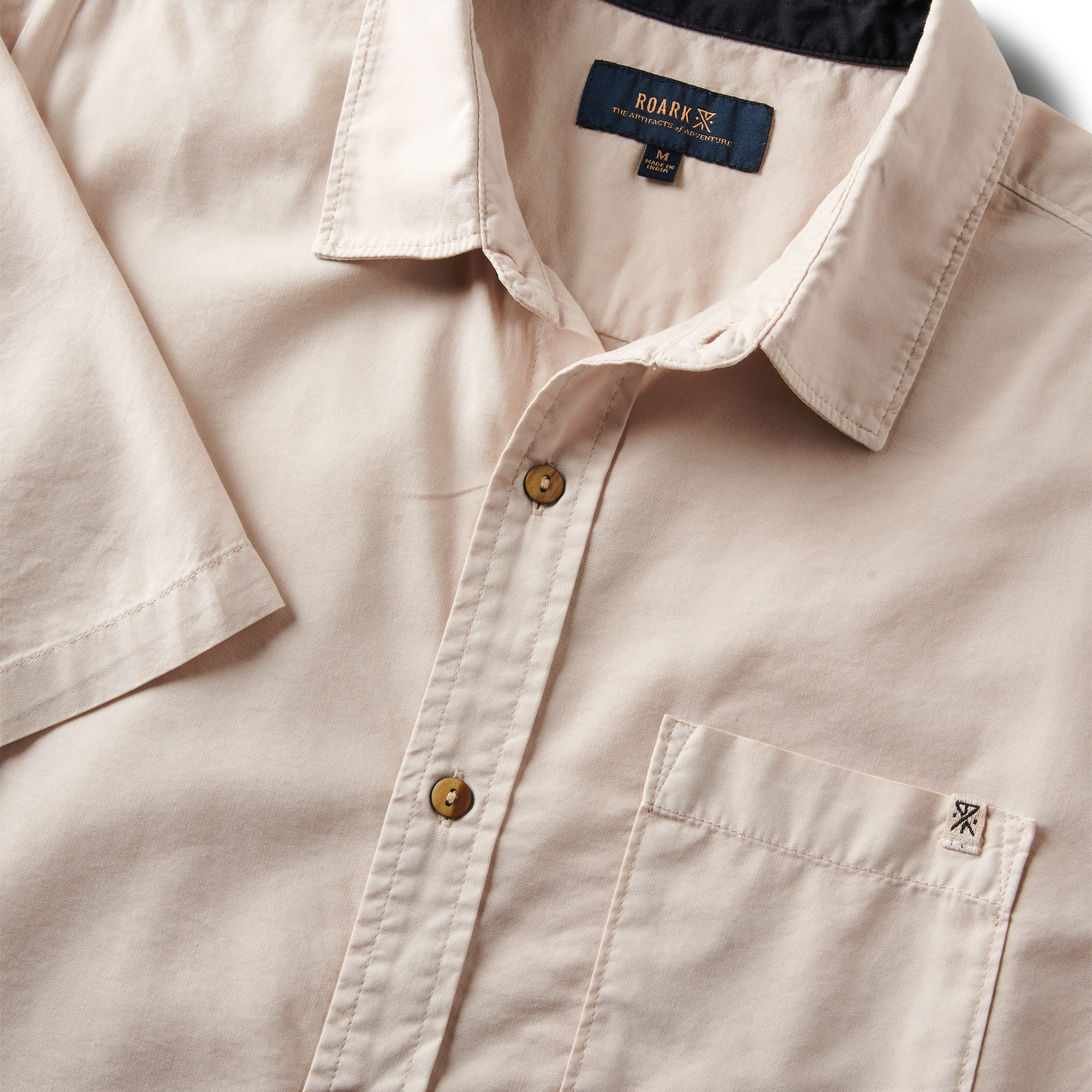 Made To Fade Kurzarm Button Up Shirt - Washed Bone (Deutsche Ausgabe)