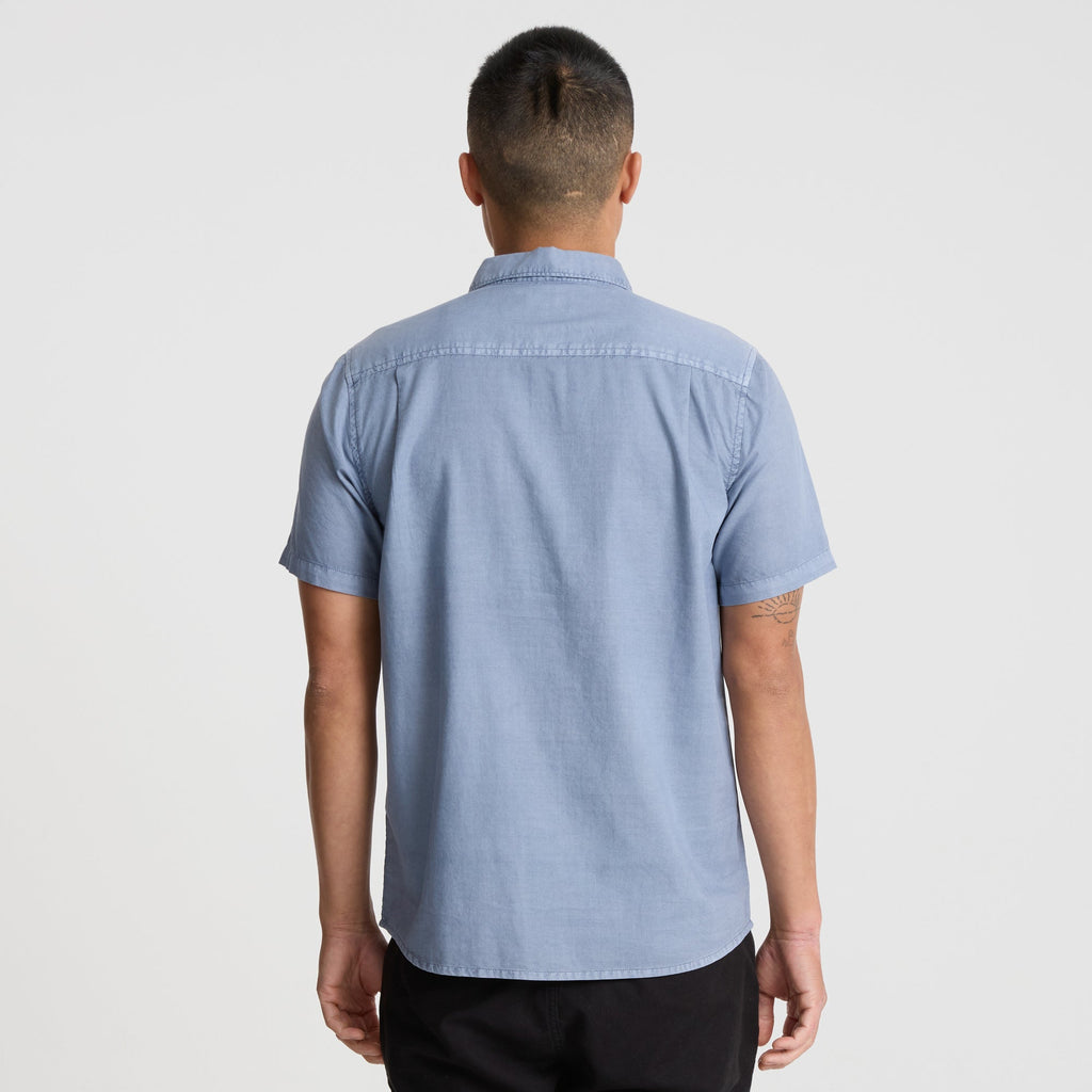Made To Fade Kurzarm Button Up Shirt - Washed Schiefergrau (Deutsche Ausgabe)