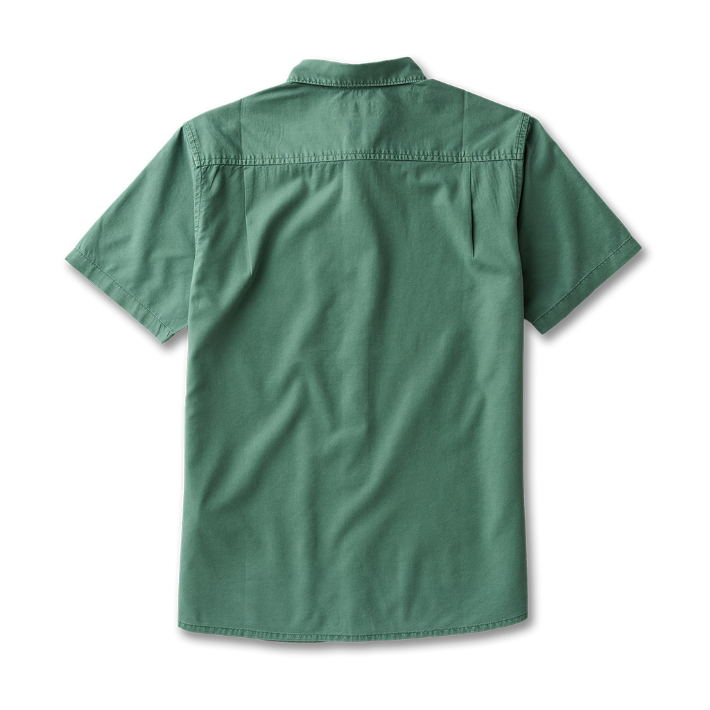 Made To Fade Kurzarm Button Up Shirt - Washed Schiefergrün (Deutsche Ausgabe)