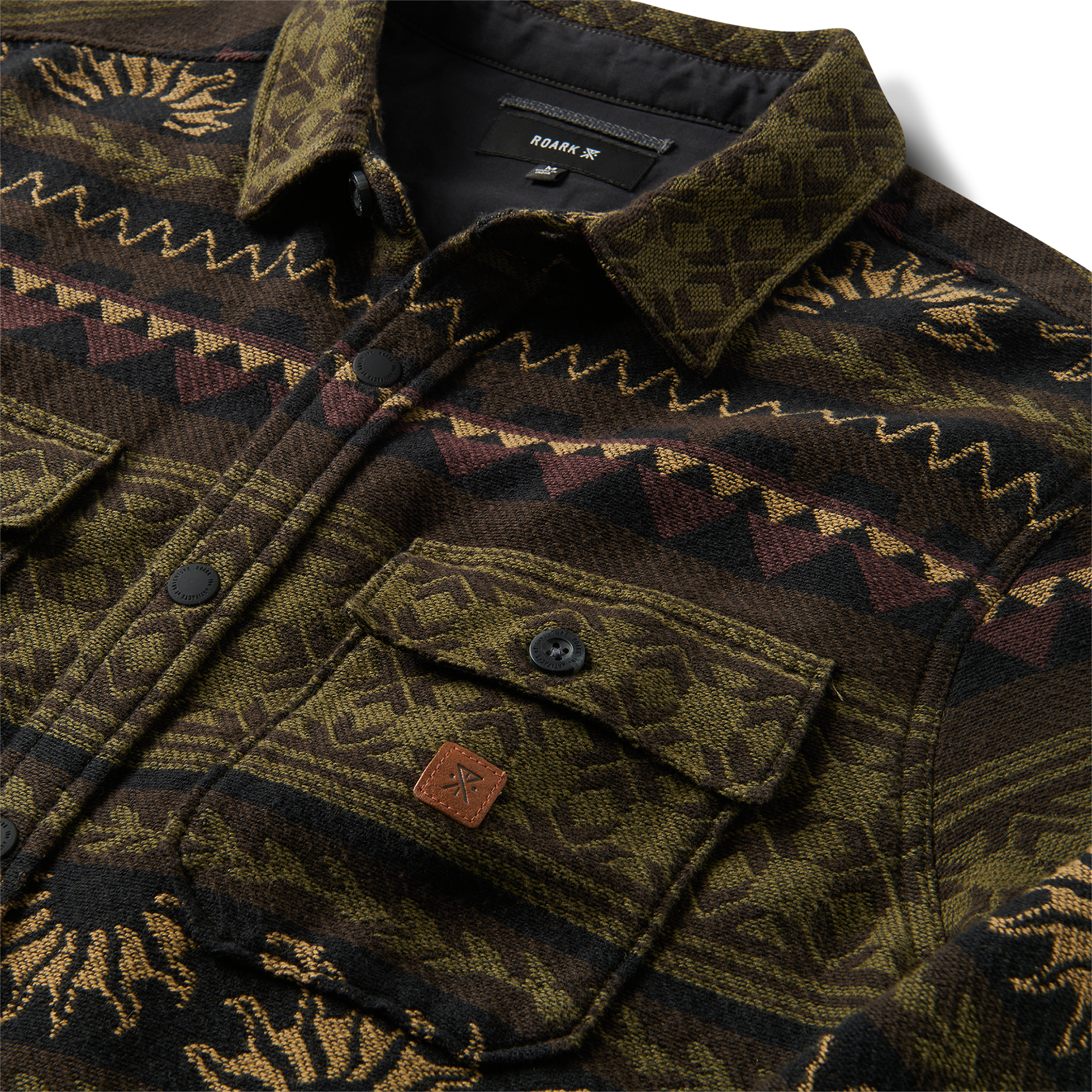 Nordsman Jacquard Flannel - Dunkles Militär