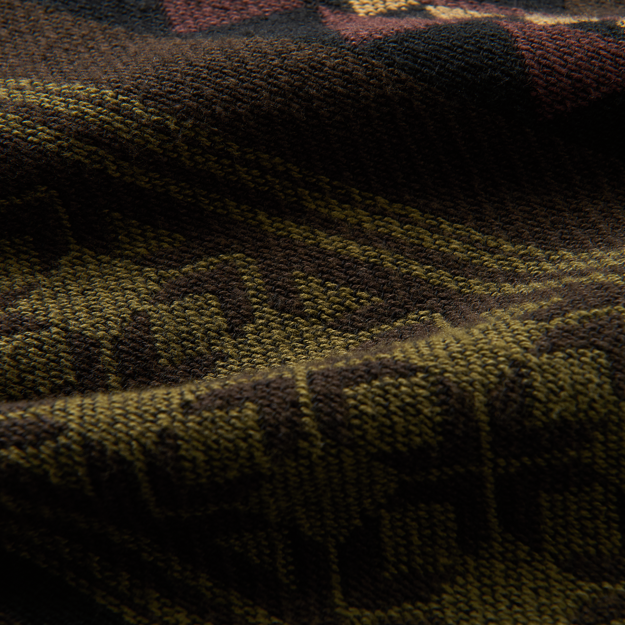 Nordsman Jacquard Flannel - Dunkles Militär