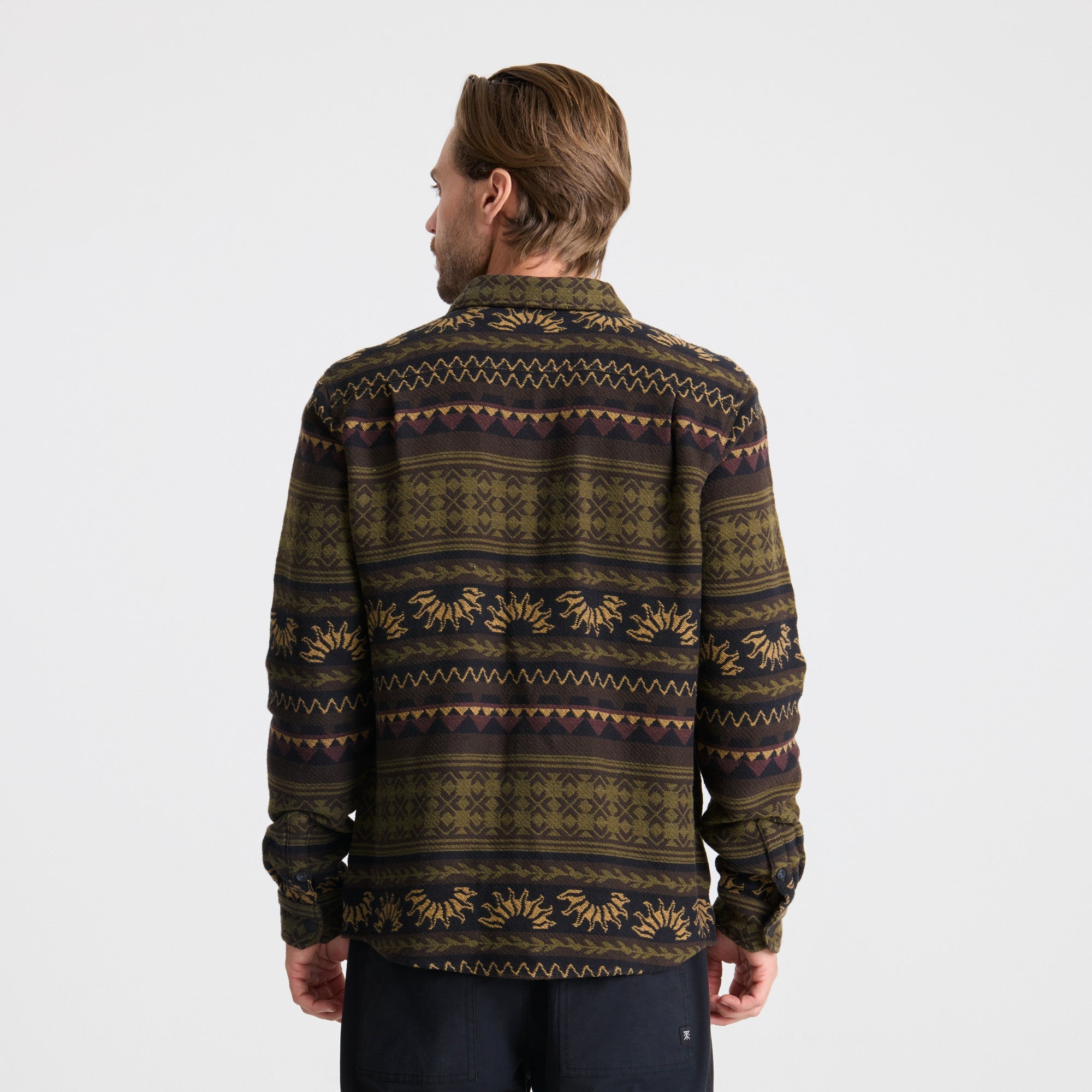 Nordsman Jacquard Flannel - Dunkles Militär