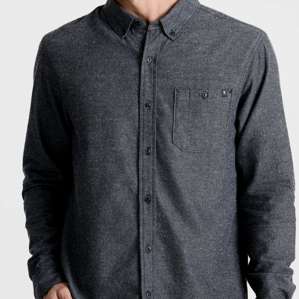Chambray Button Up Shirt für Schwarz