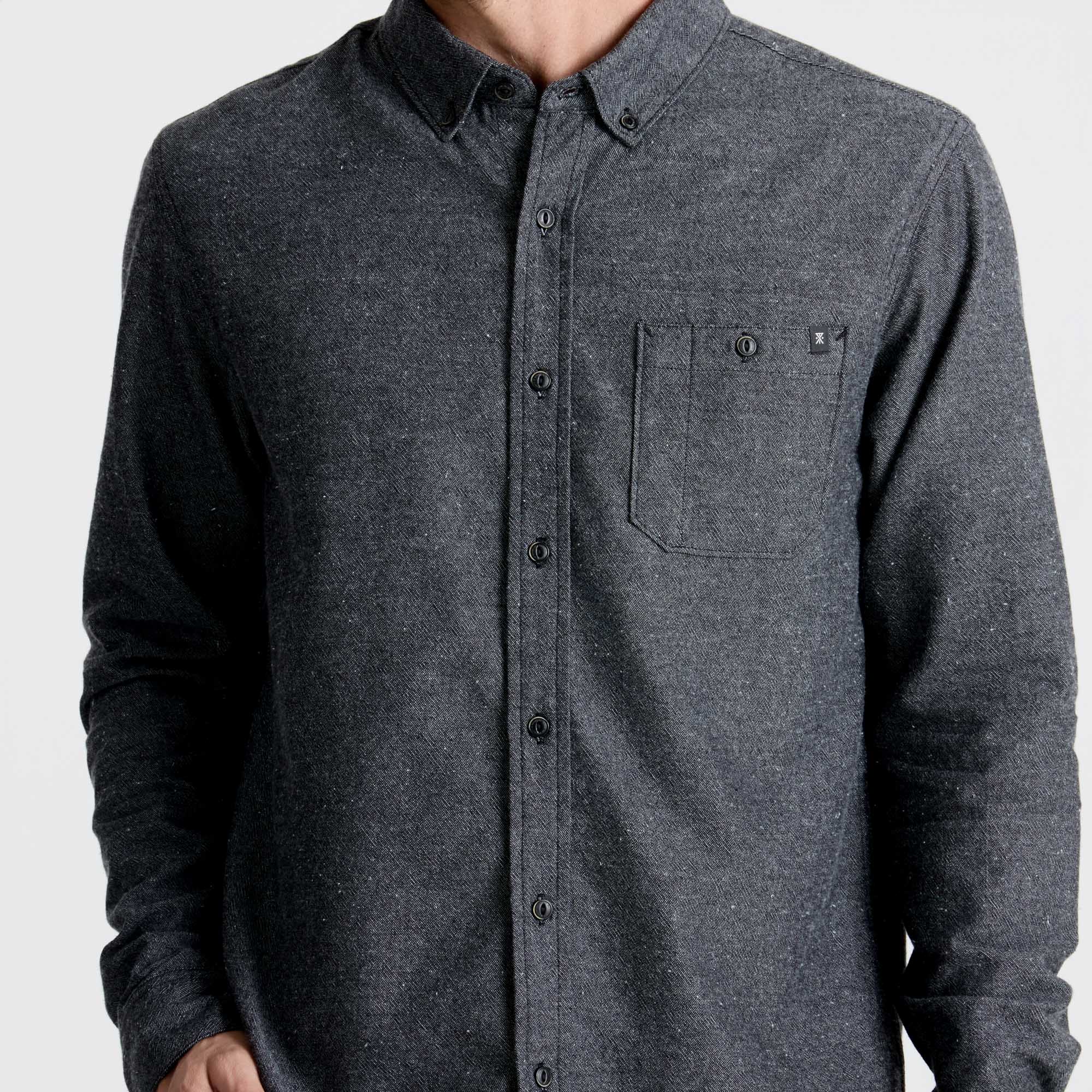 Chambray Button Up Shirt für Schwarz