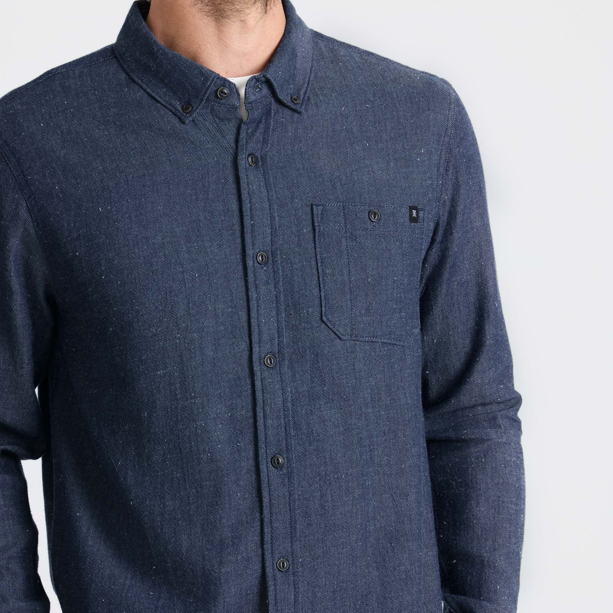 Chambray Button Up Shirt für Mid Indigo