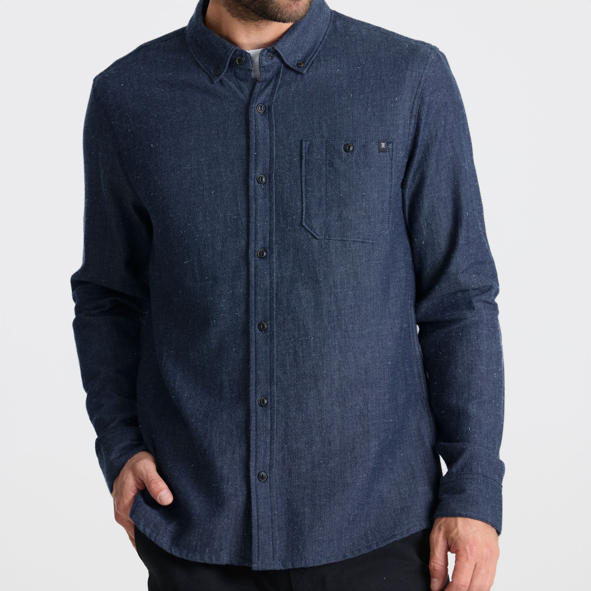 Chambray Button Up Shirt für Mid Indigo