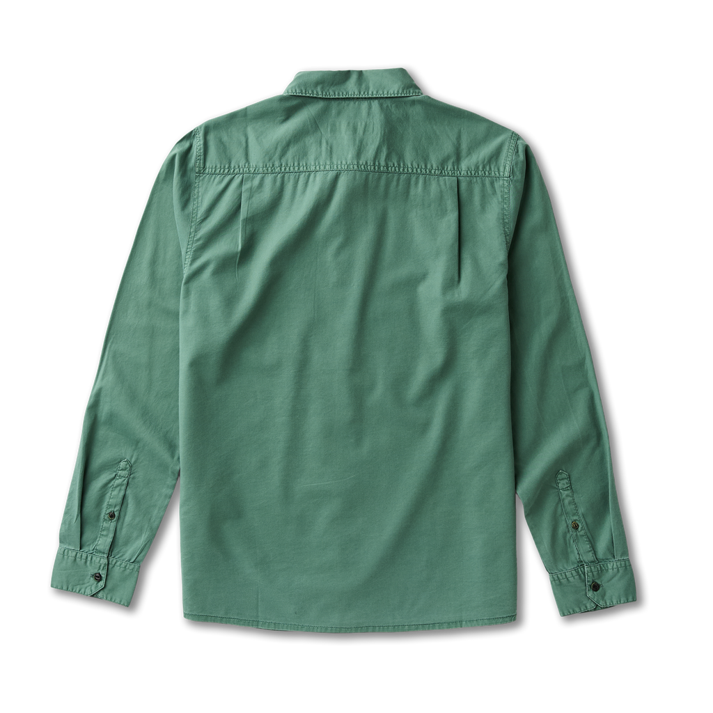 Made To Fade Langarm Button Up Shirt - Washed Schiefergrün (Deutsche Ausgabe)