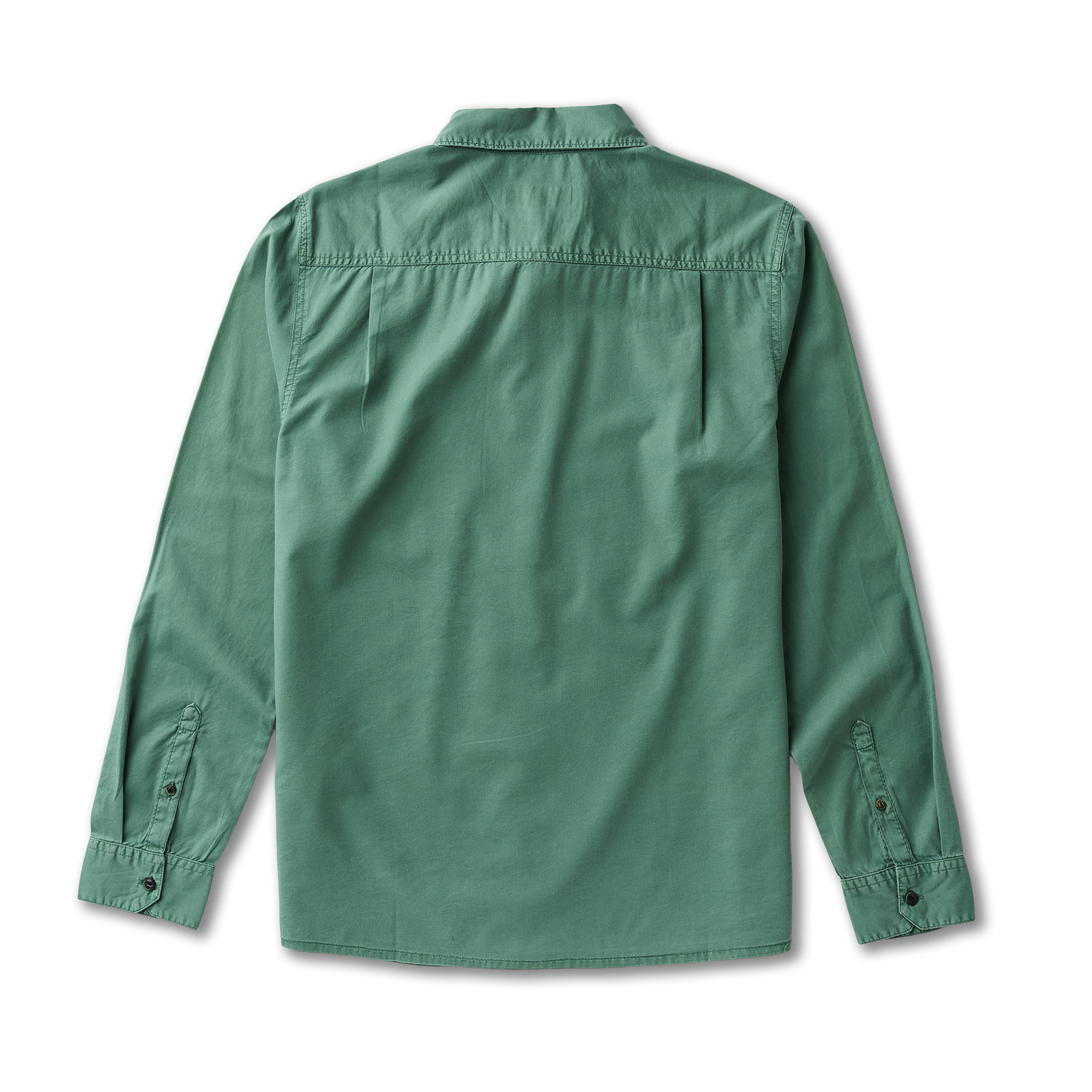 Made To Fade Langarm Button Up Shirt - Washed Schiefergrün (Deutsche Ausgabe)