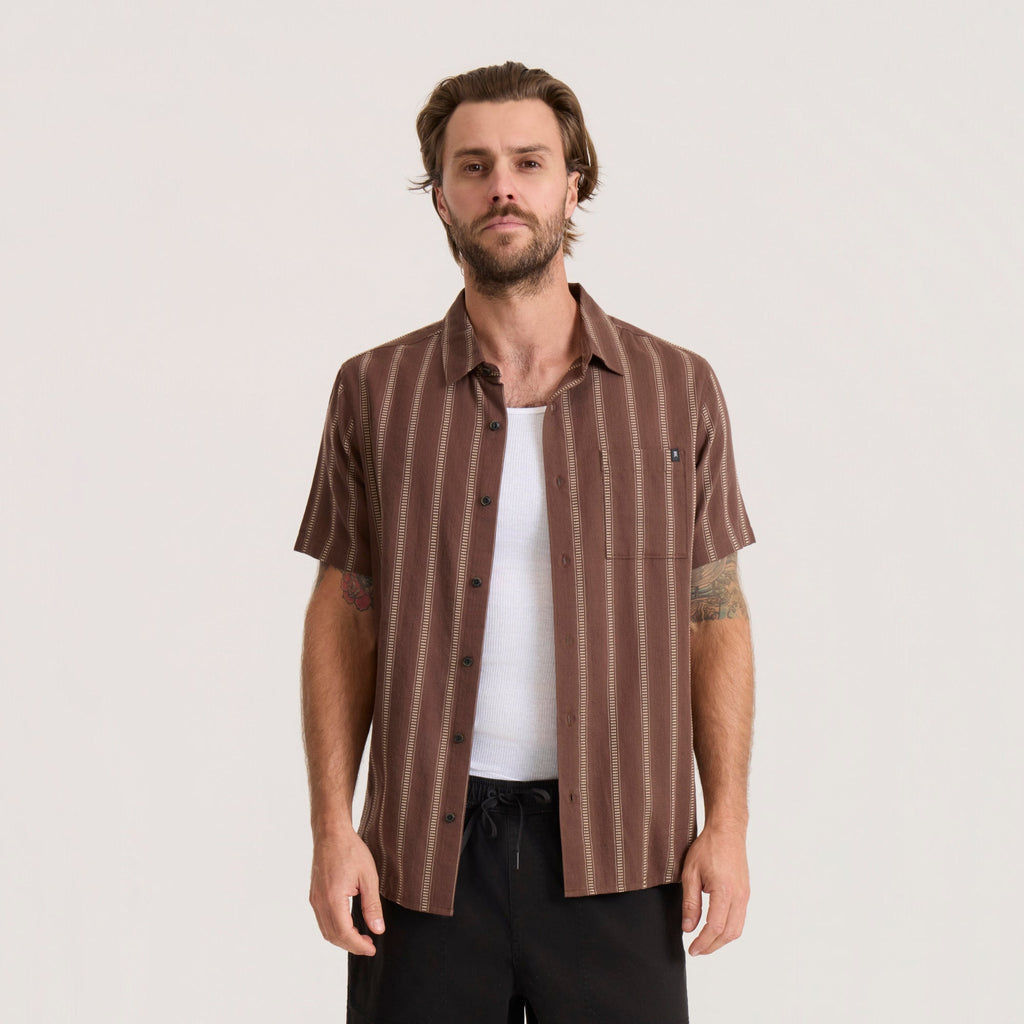 Crosswinds Button Up Shirt - Kokosbohne