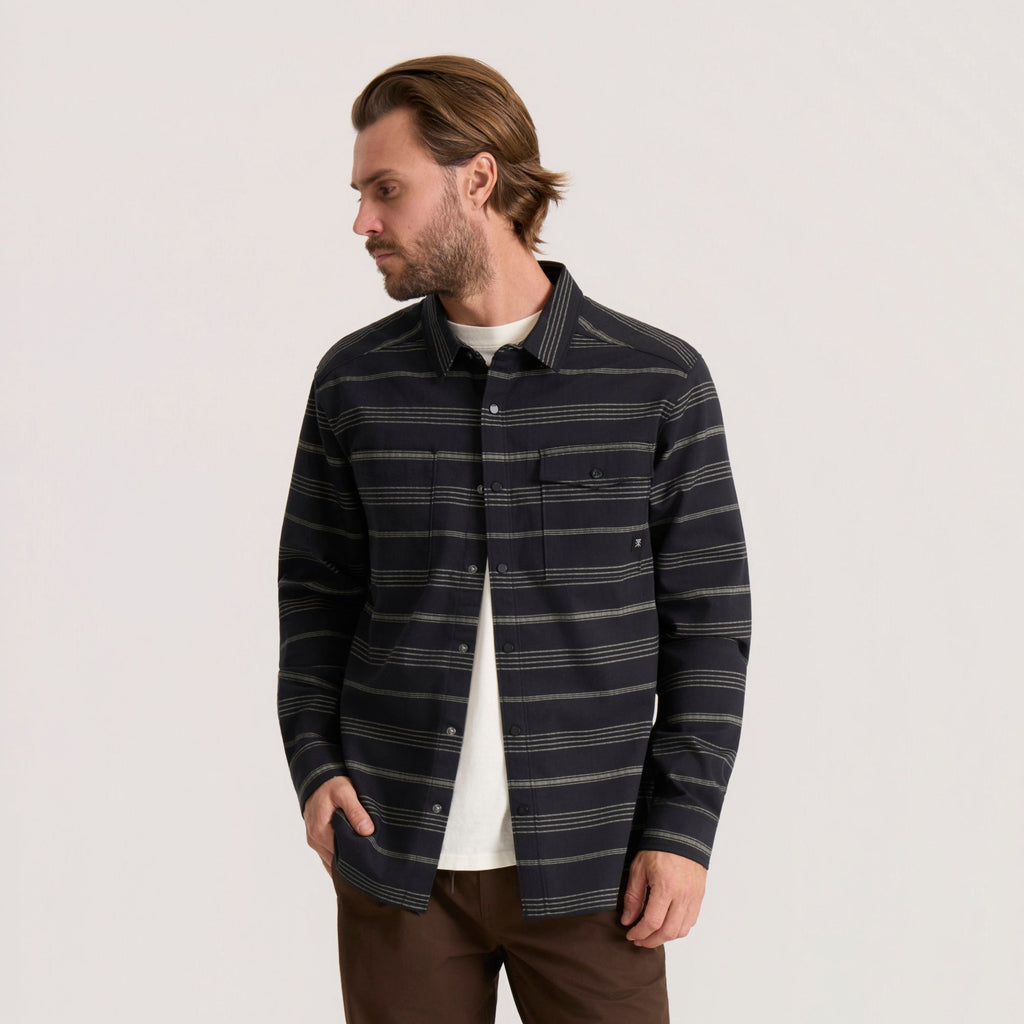 Diablo Langarm Flannel - Schwarz Stripes (Deutsche Ausgabe)