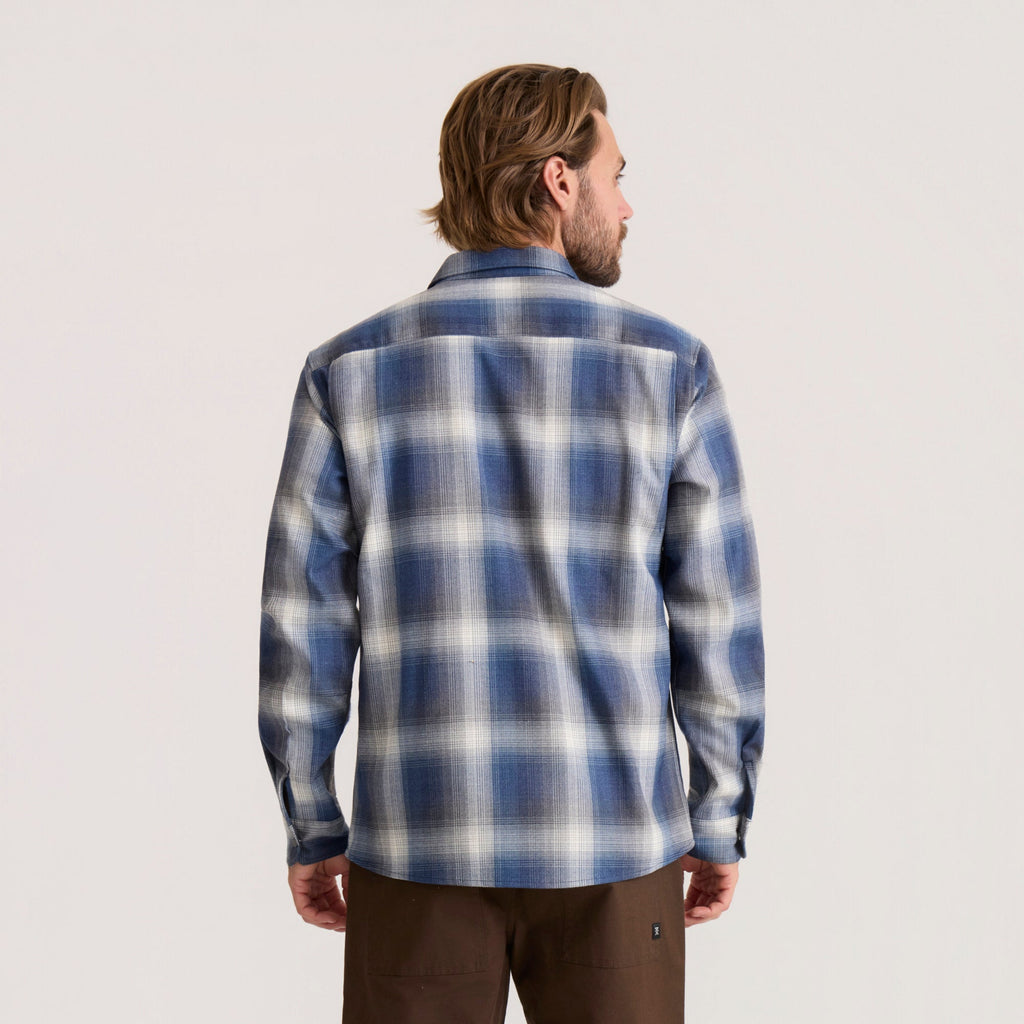 Diablo Langarm Flannel — Schiefergrau