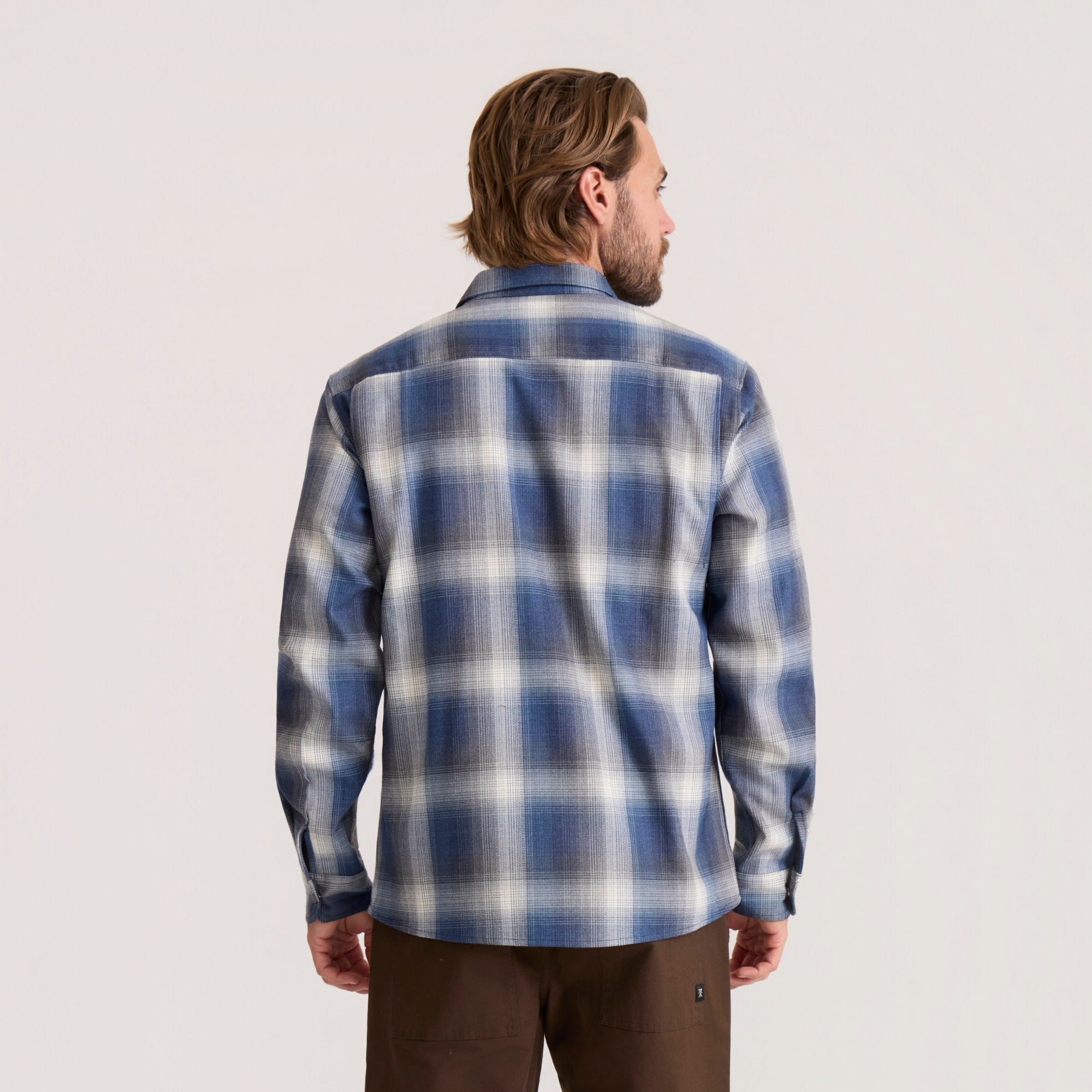 Diablo Langarm Flannel — Schiefergrau