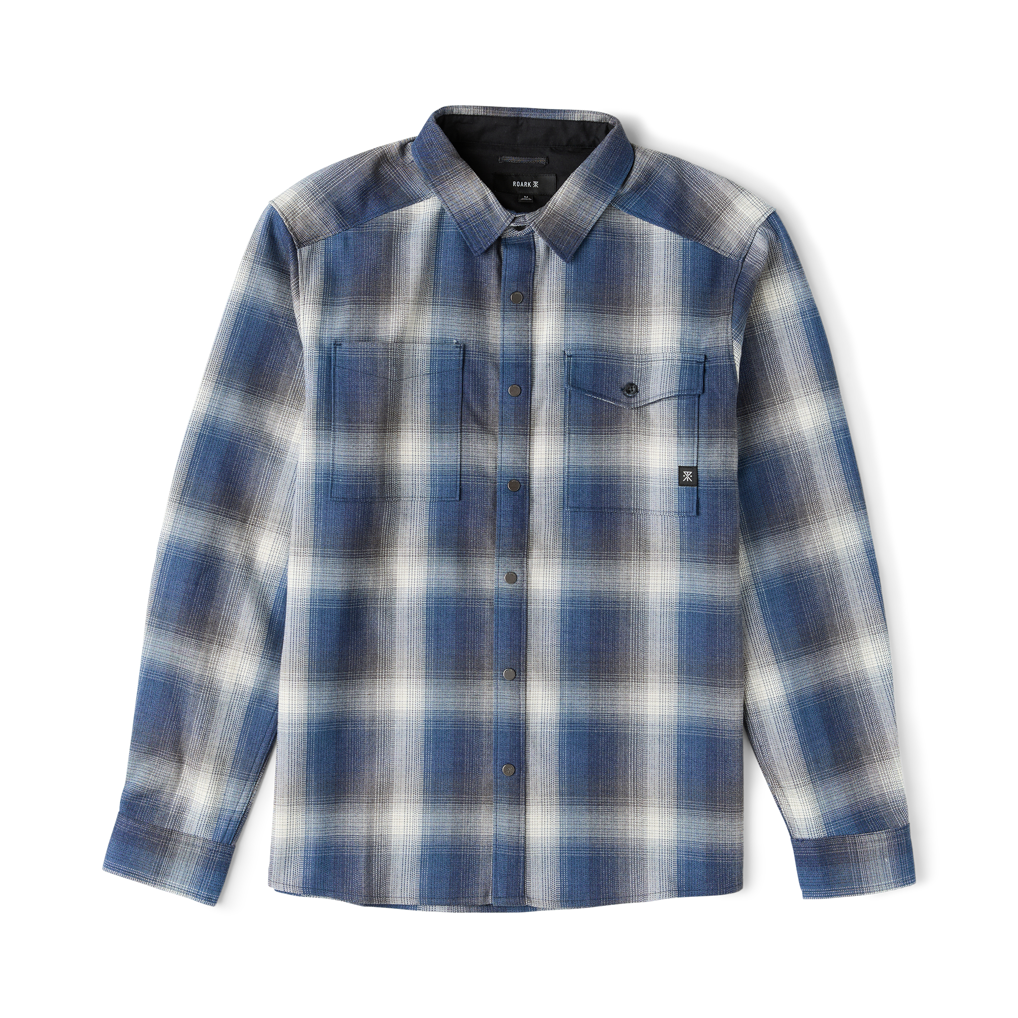 Diablo Langarm Flannel — Schiefergrau