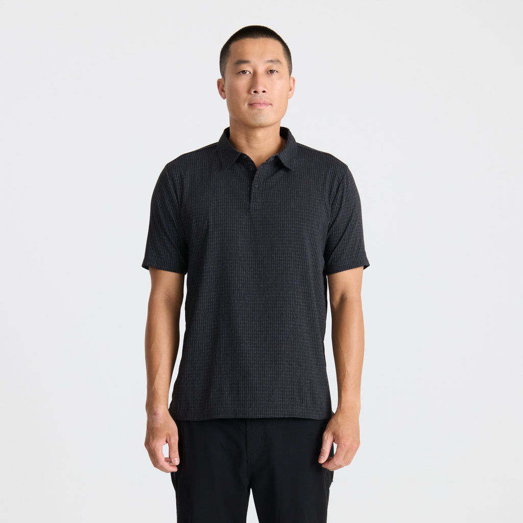 Bless Up Breathable Stretch Polo Shirt - Schwarz