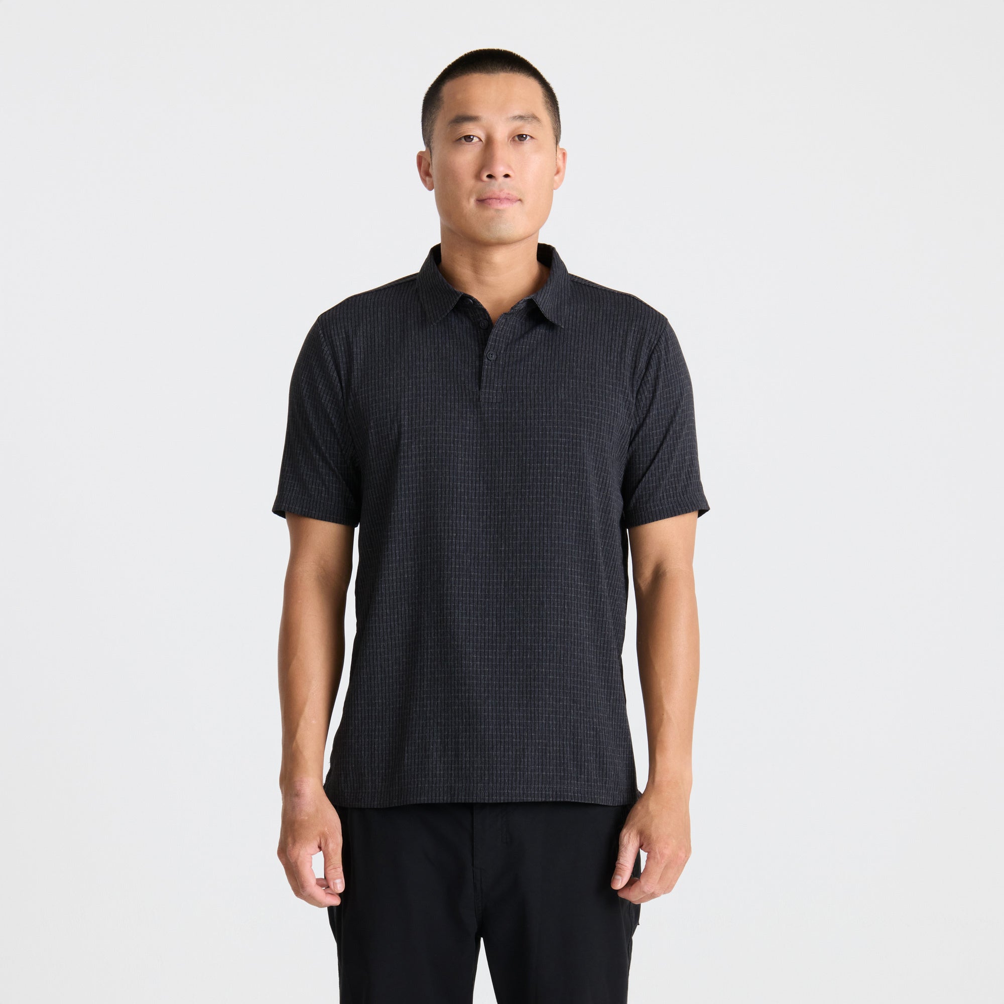 Bless Up Breathable Stretch Polo Shirt - Schwarz