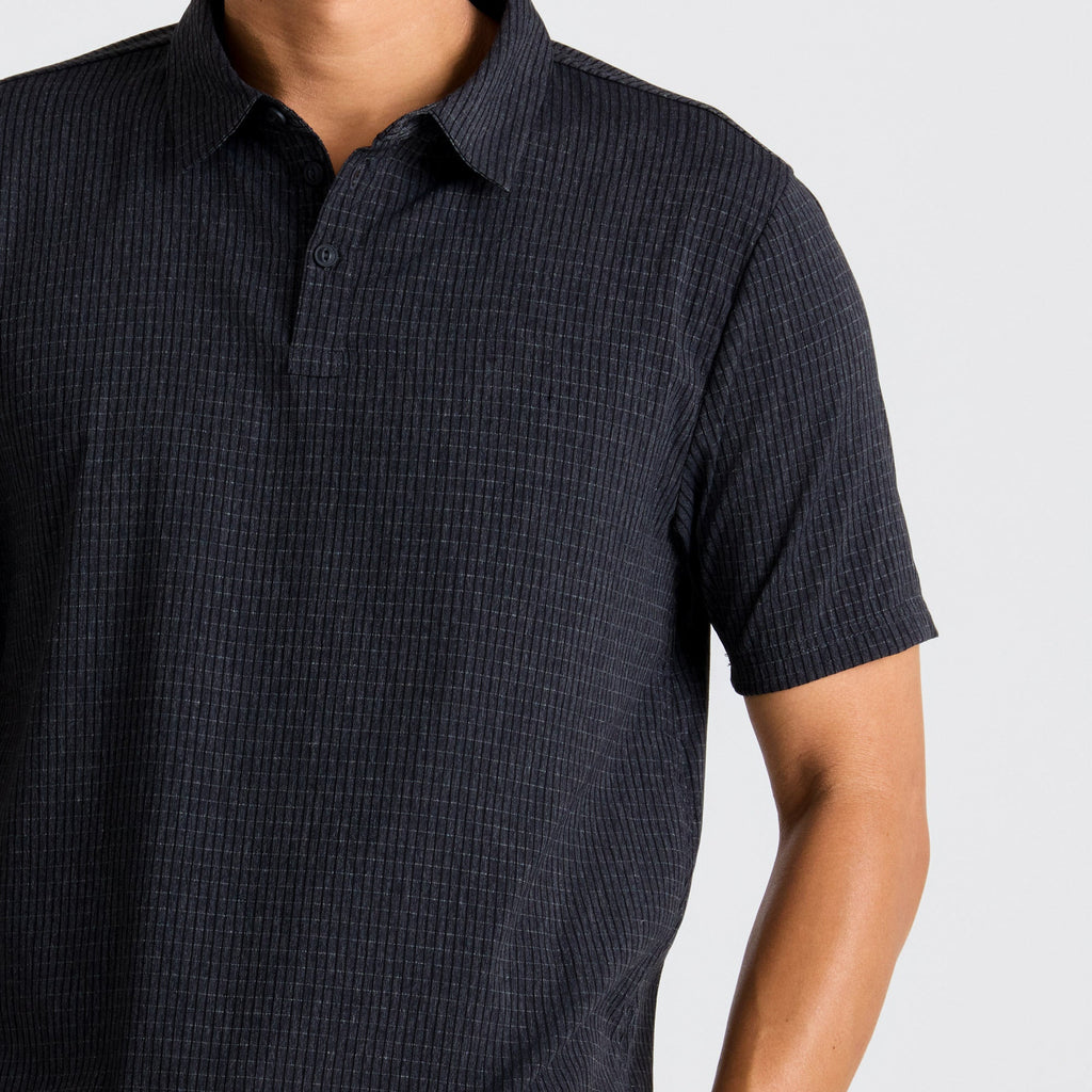 Bless Up Breathable Stretch Polo Shirt - Schwarz