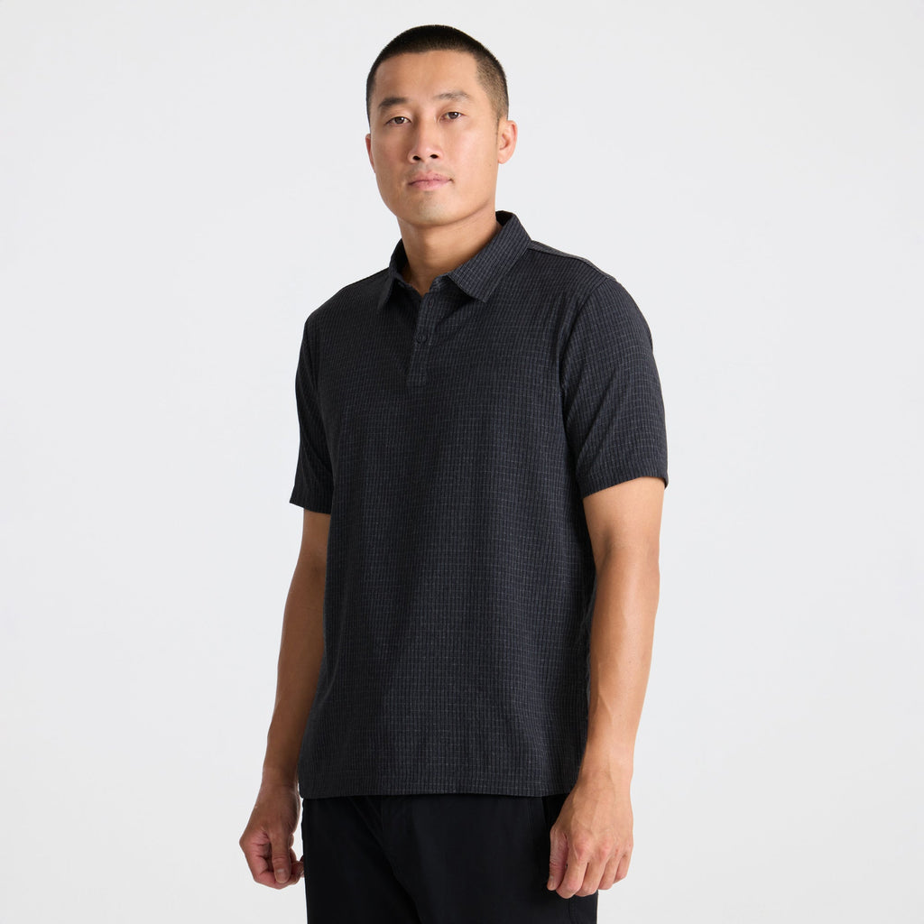 Bless Up Breathable Stretch Polo Shirt - Schwarz
