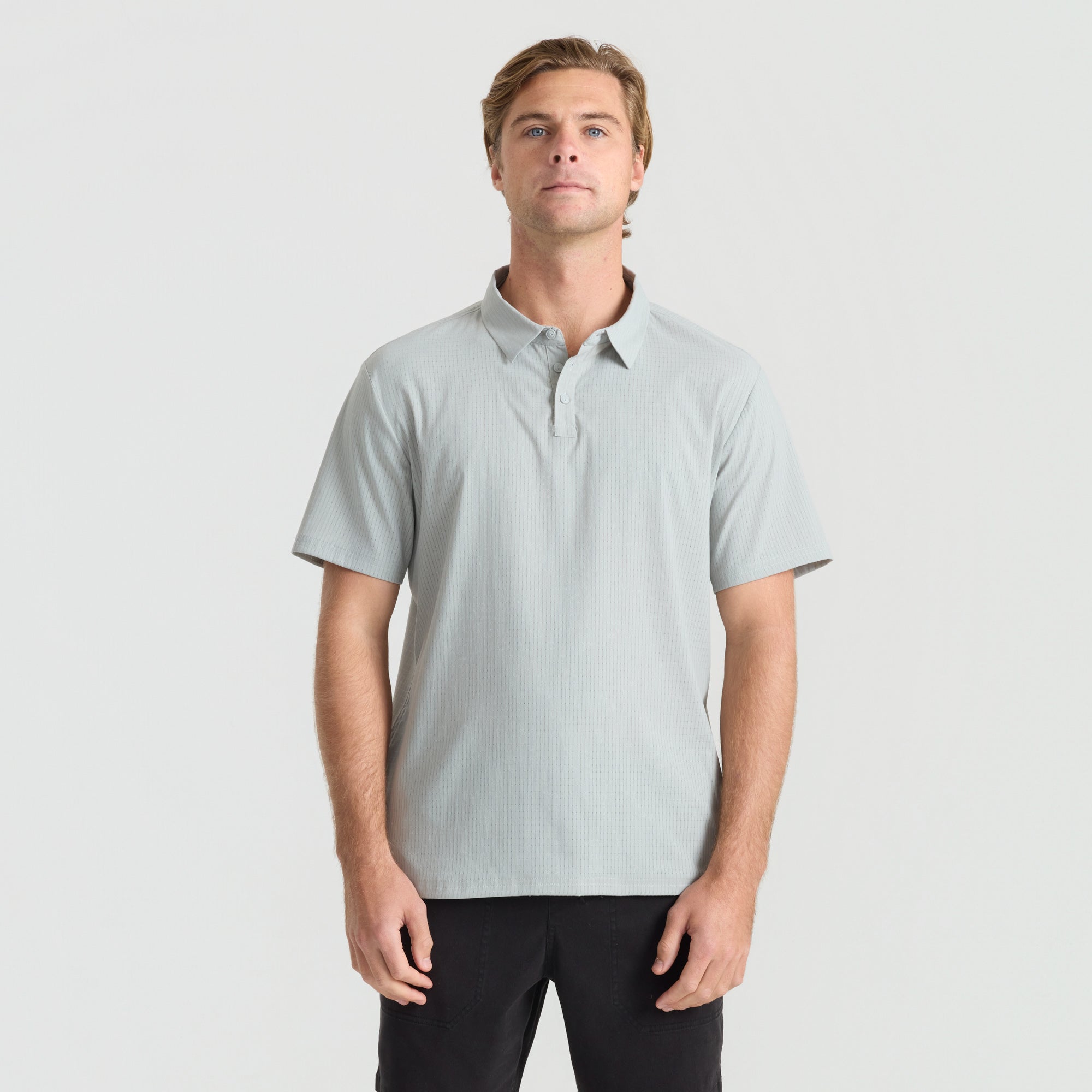 Bless Up Breathable Stretch Polo Shirt - Grau