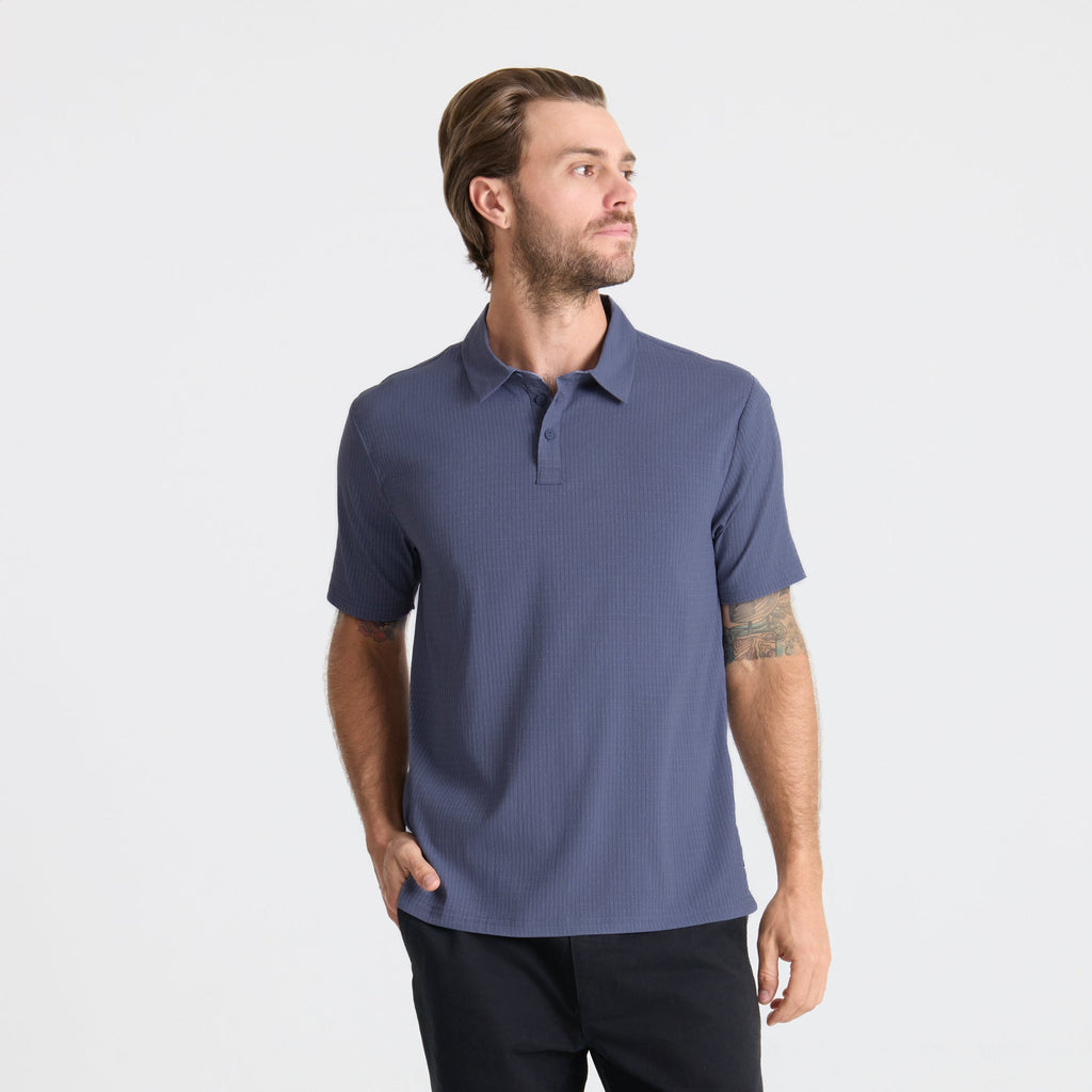 Bless Up Breathable Stretch Polo Shirt - Schiefergrau