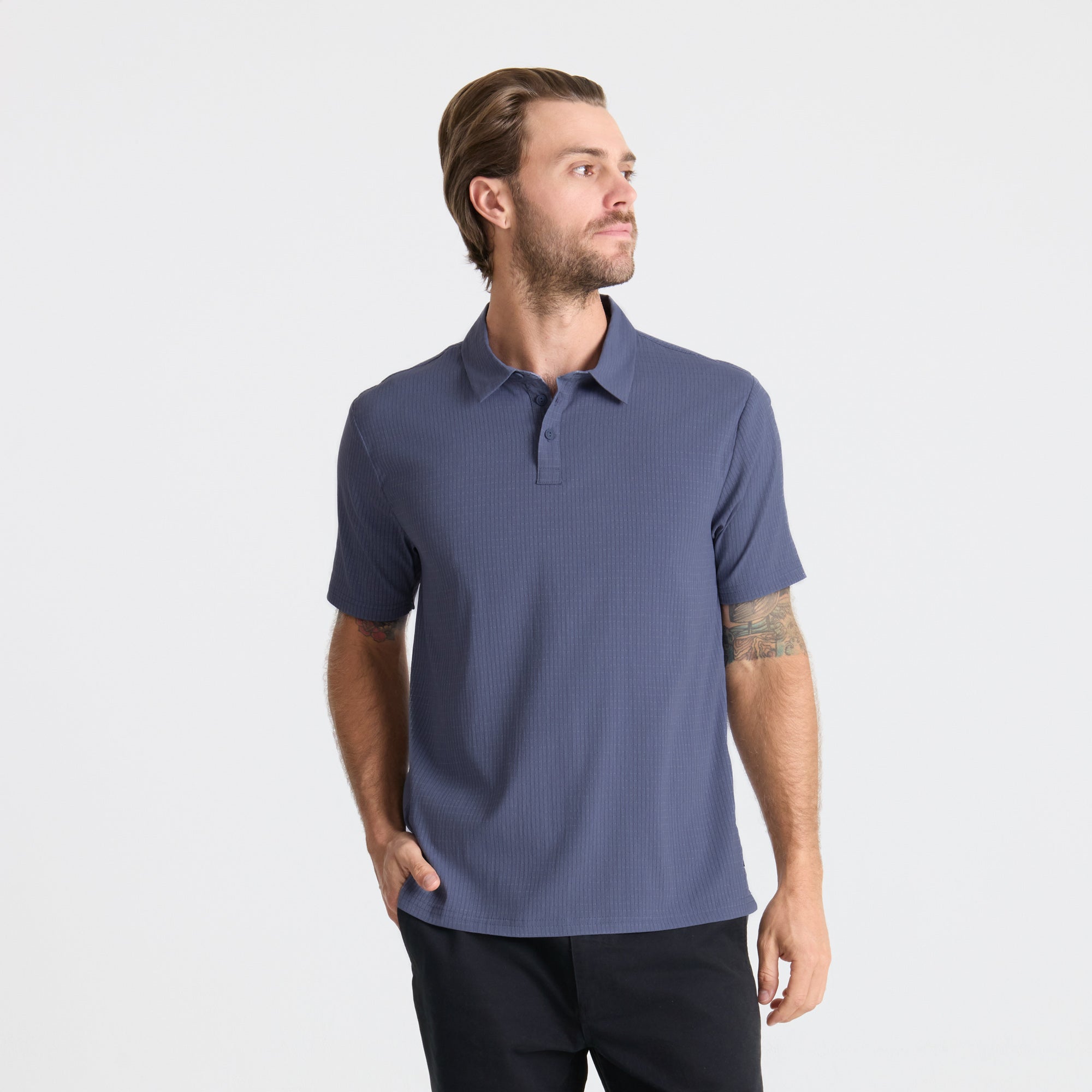 Bless Up Breathable Stretch Polo Shirt - Schiefergrau