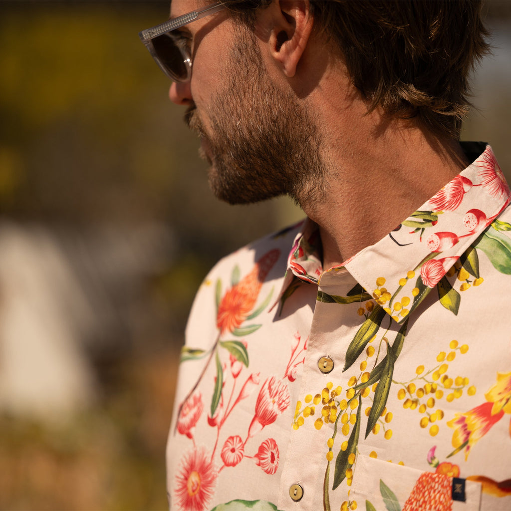 Journey Kurzarm Button Up Shirt - Dusty Violet