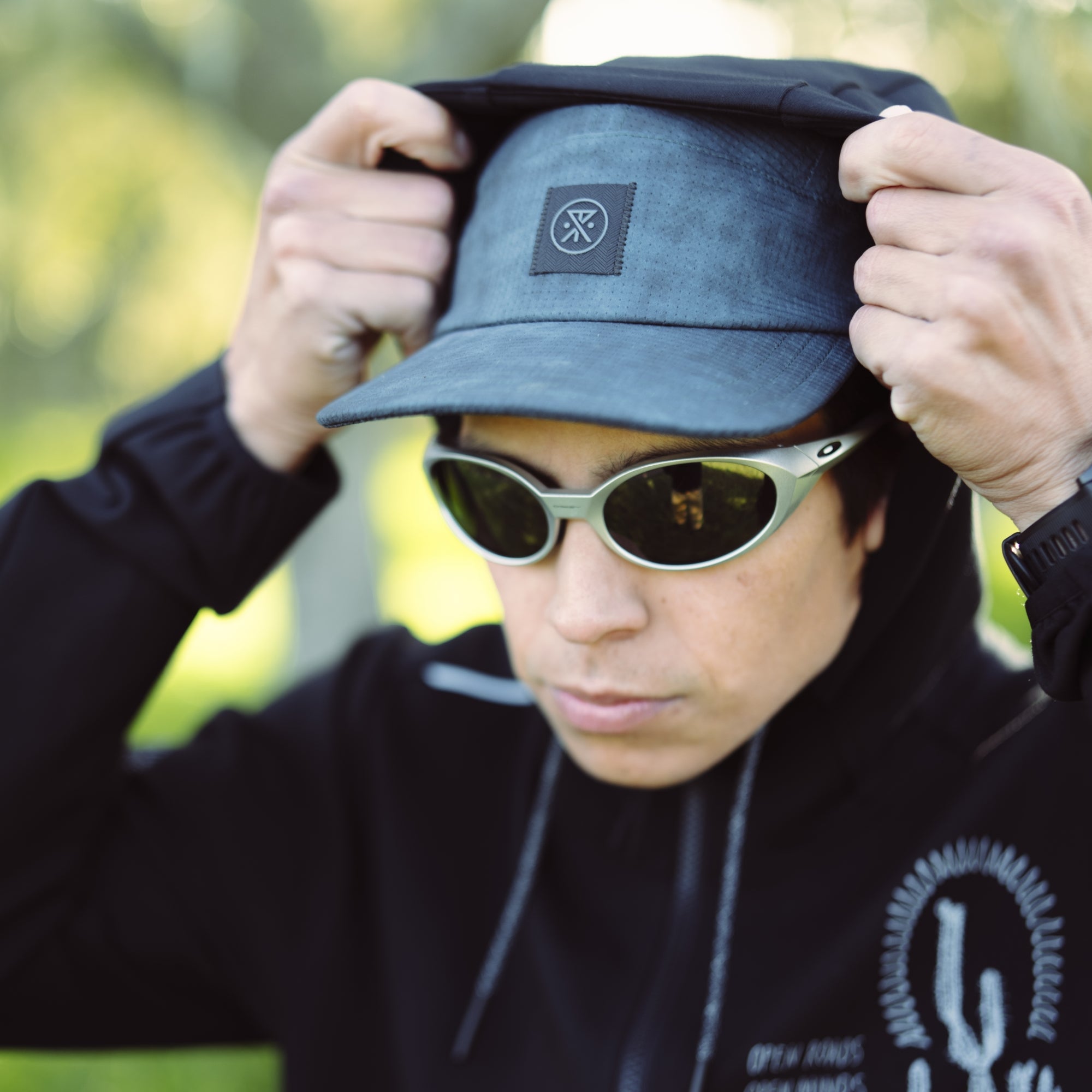 Run Bless Up Camper Strapback Hat - Marine Tie Die