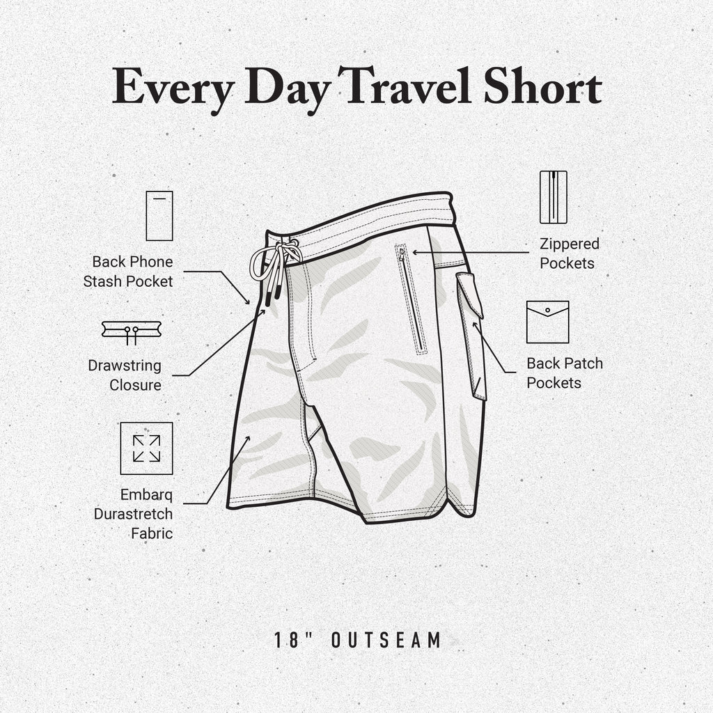 Layover Traveler Shorts für Dark Khaki