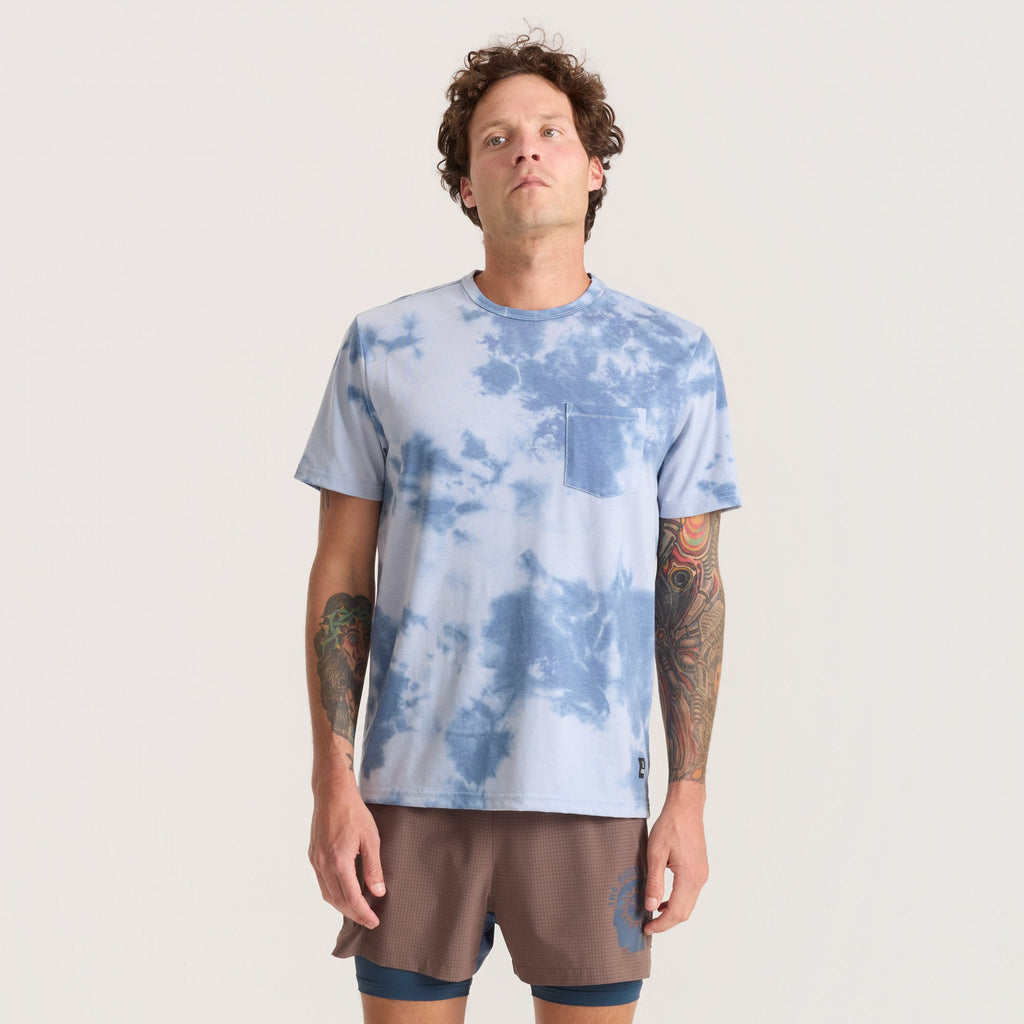 Mathis Active Tie Dye Pocket Kurzarm Tee - Neptune Tie Dye