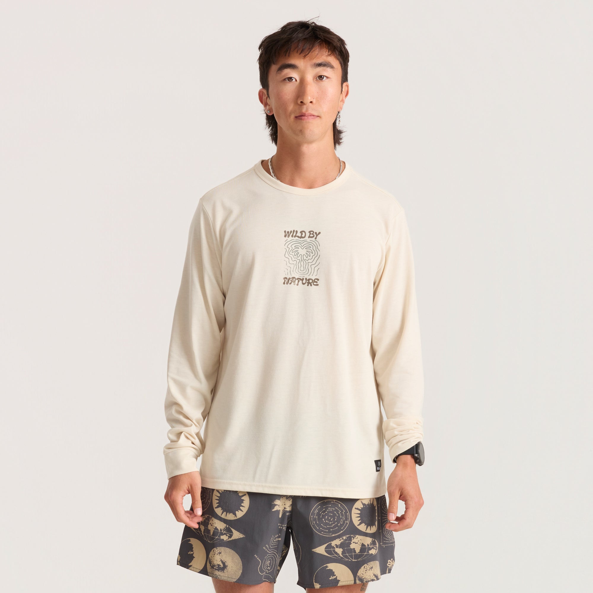 Mathis Active Langarm Tee - Elfenbein