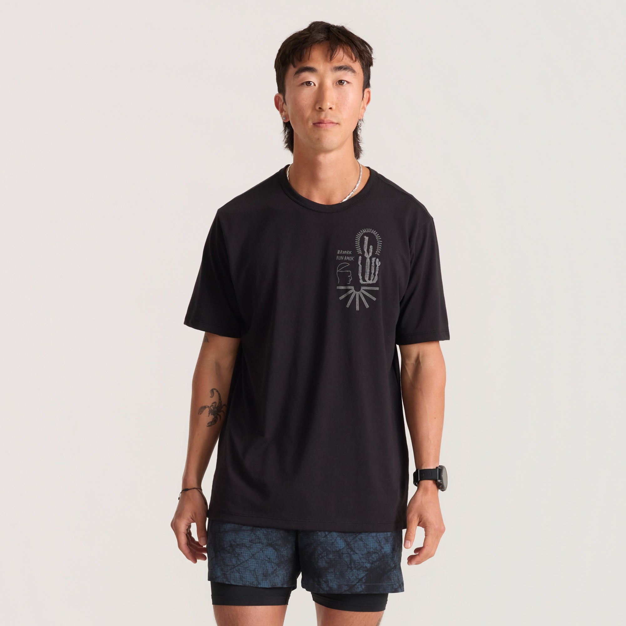 Mathis Active Kurzarm Tee - Chaos Schwarz