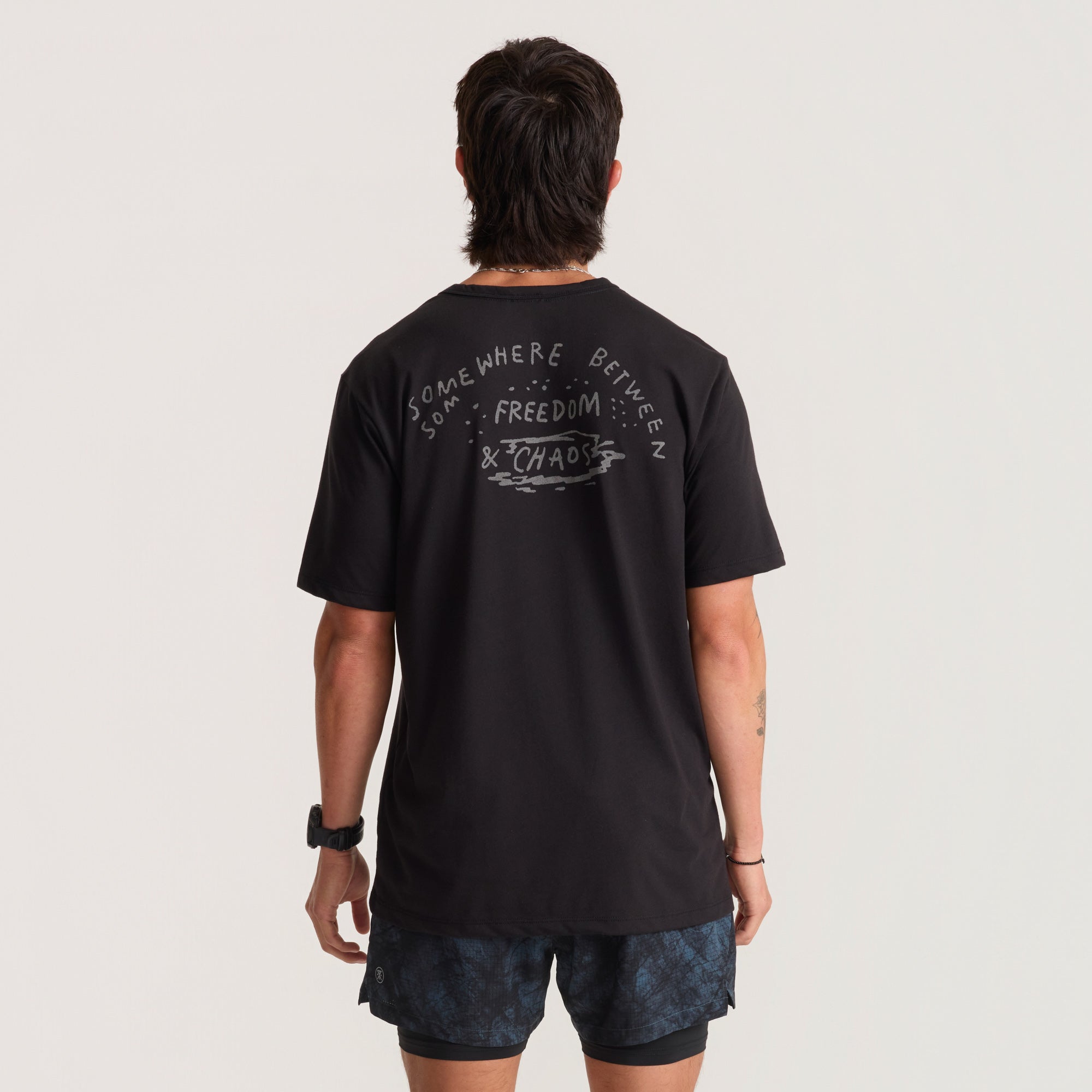 Mathis Active Kurzarm Tee - Chaos Schwarz