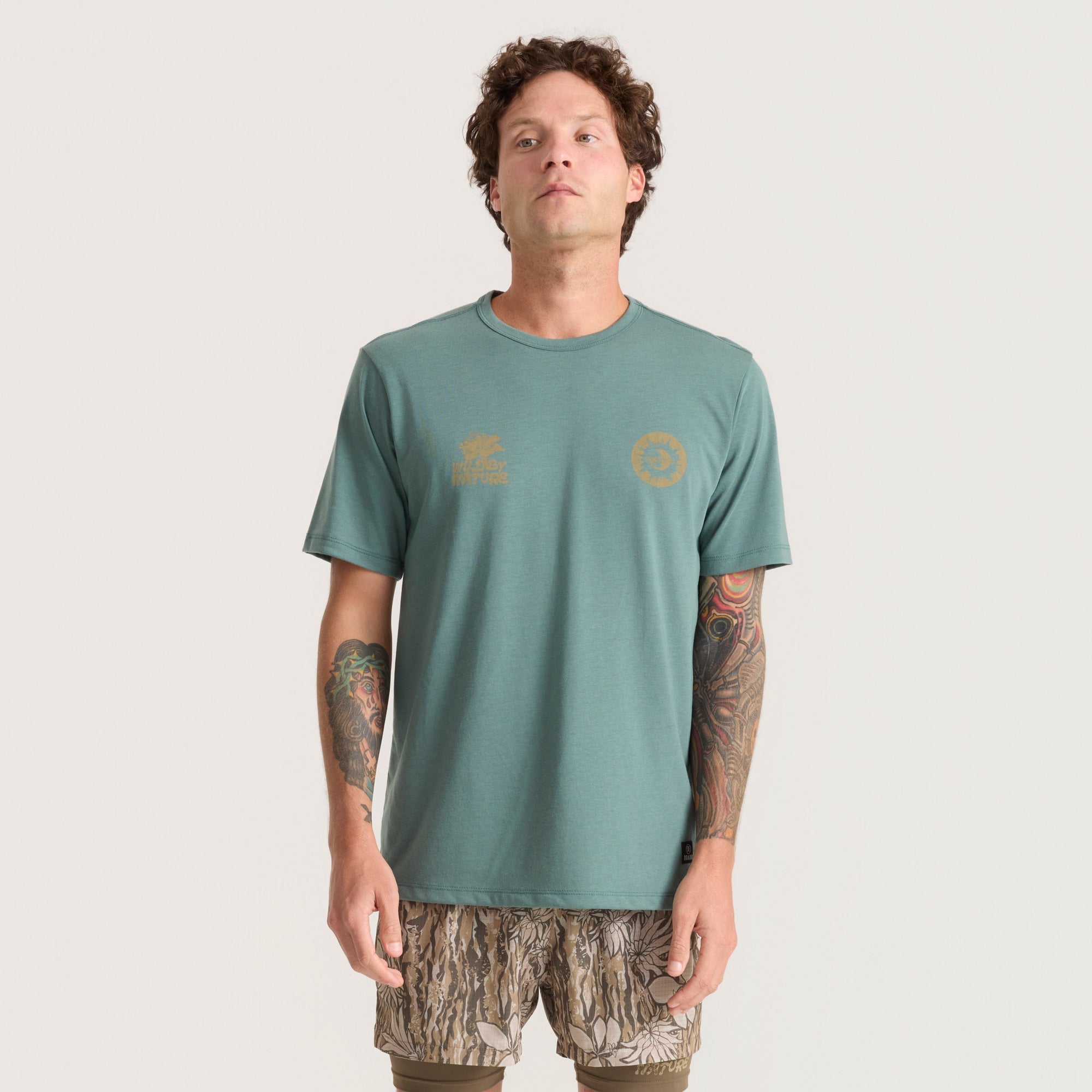 Mathis Active Kurzarm Tee - Schiefergrün