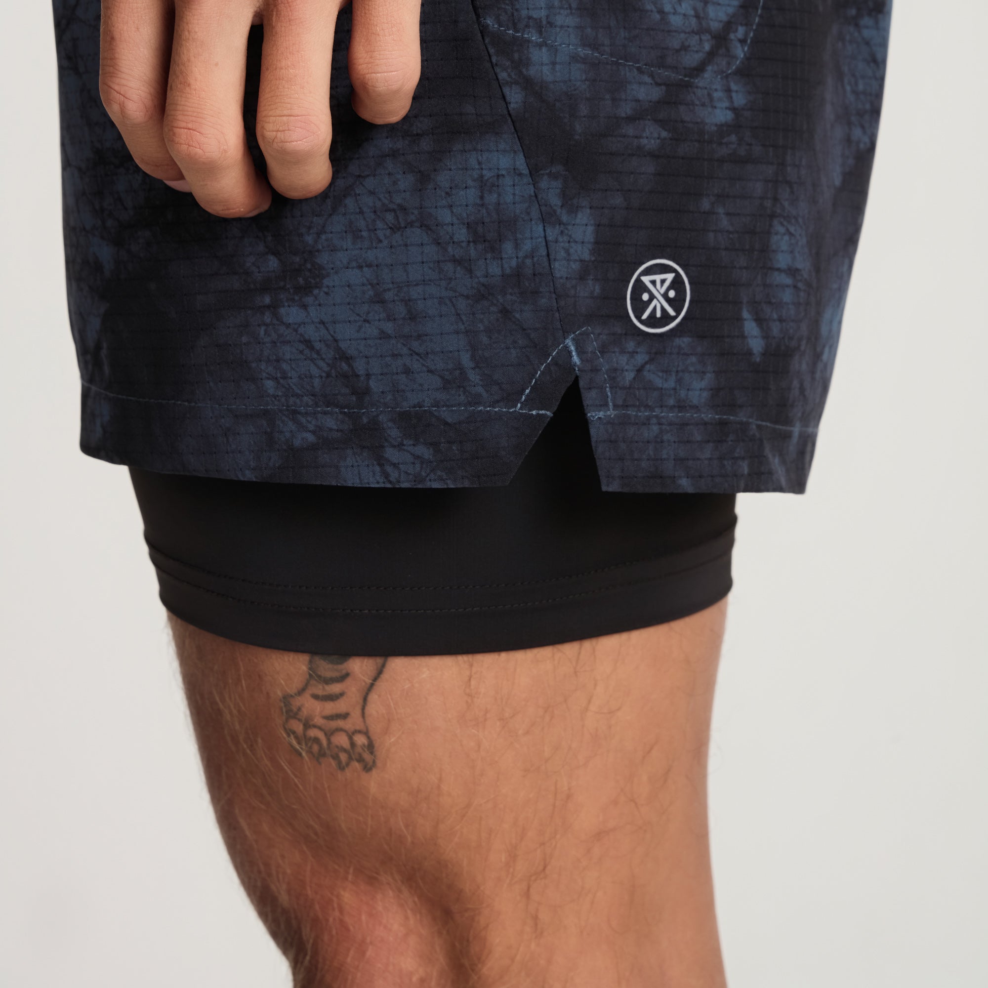 Bommer 3.5' Shorts - Marine Tie Dye