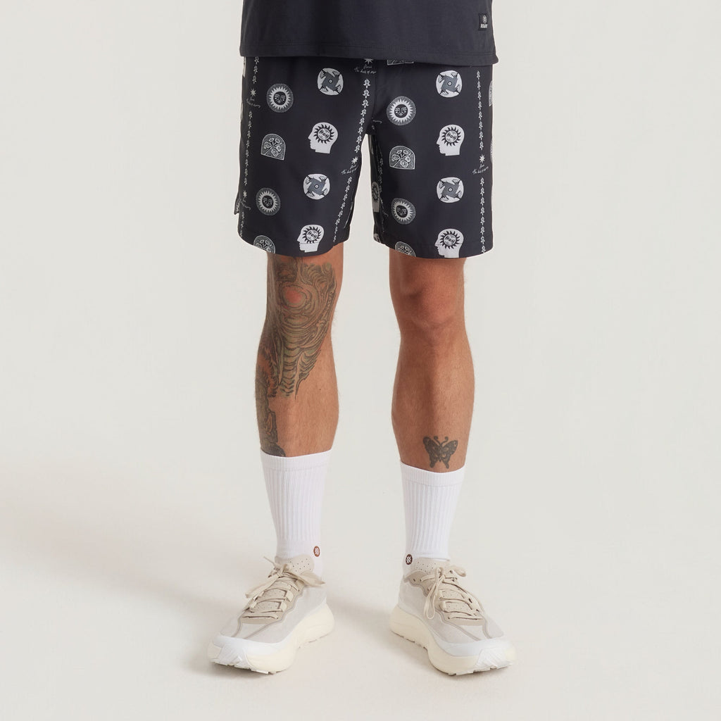Serrano 7' Active Stretch Shorts - Schwarz Print