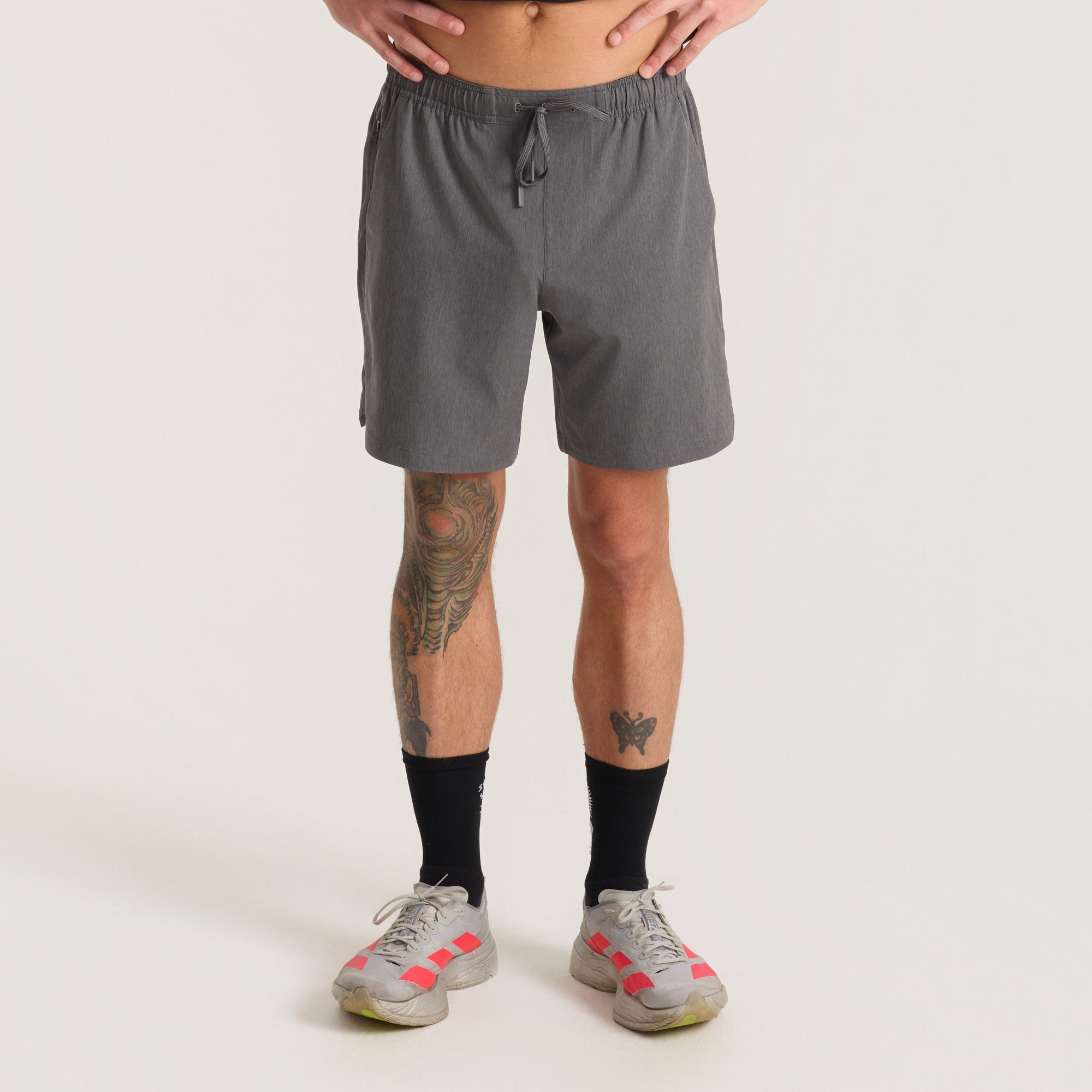 Serrano 7' Active Stretch Shorts - Holzkohle Heide