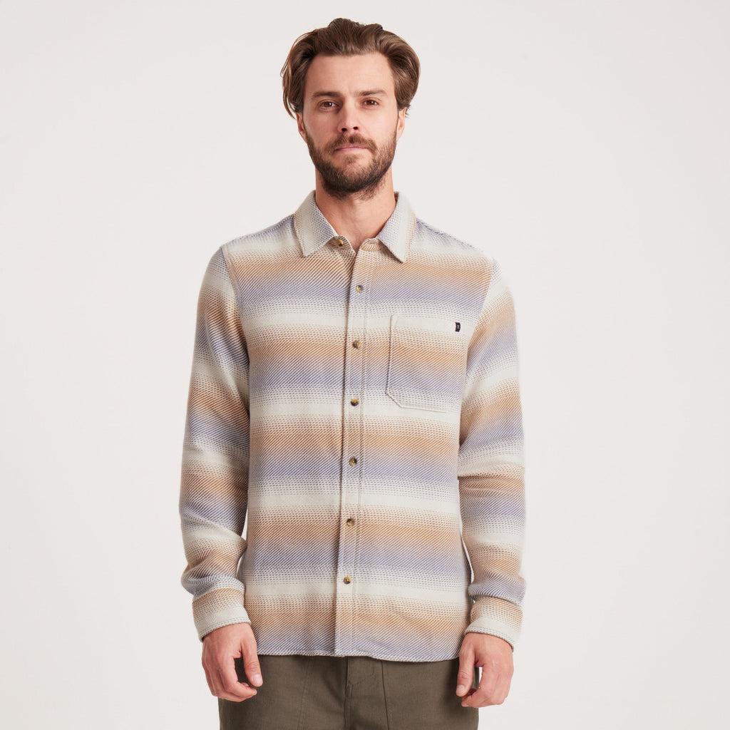 Crossroads Organic Cotton Flannel - Stripe Bone