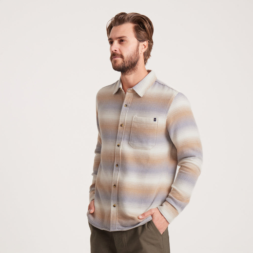 Crossroads Organic Cotton Flannel - Stripe Bone
