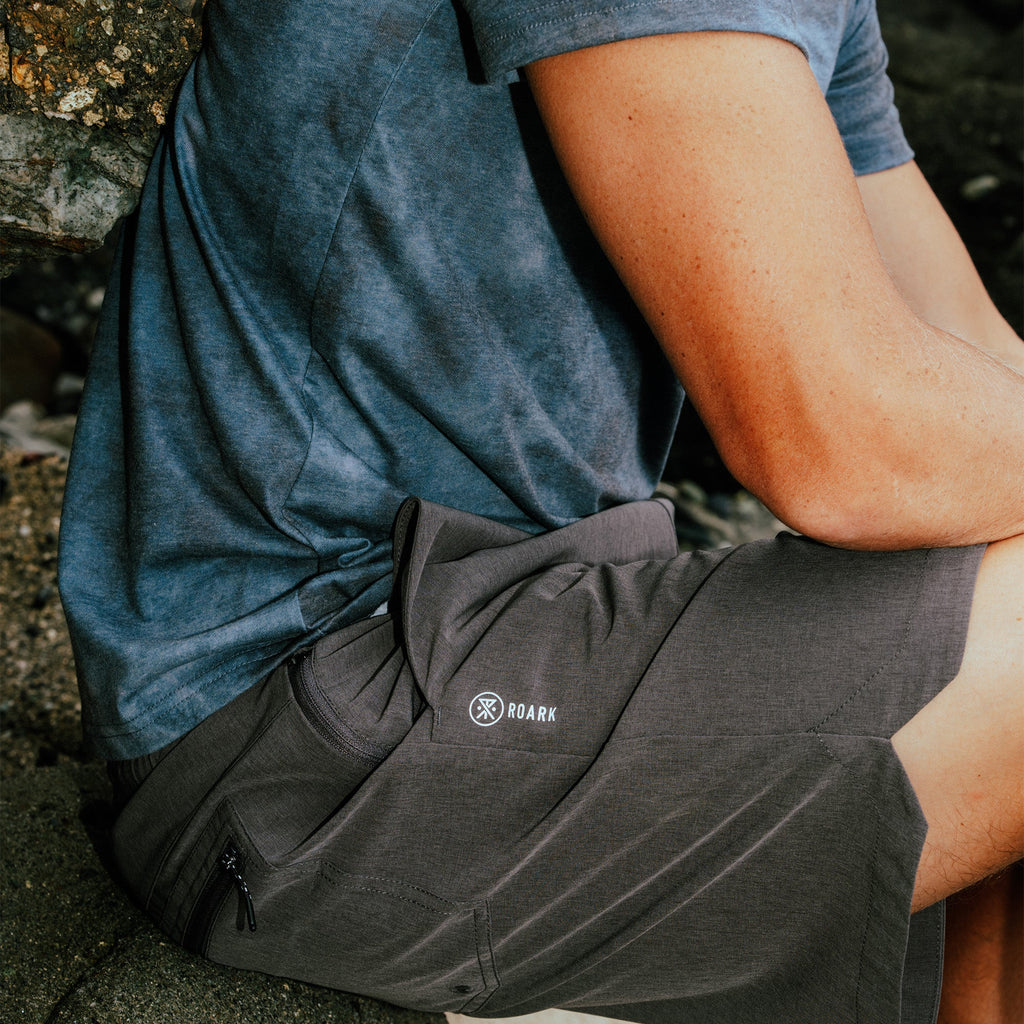 Serrano 7' Active Stretch Shorts - Holzkohle Heide