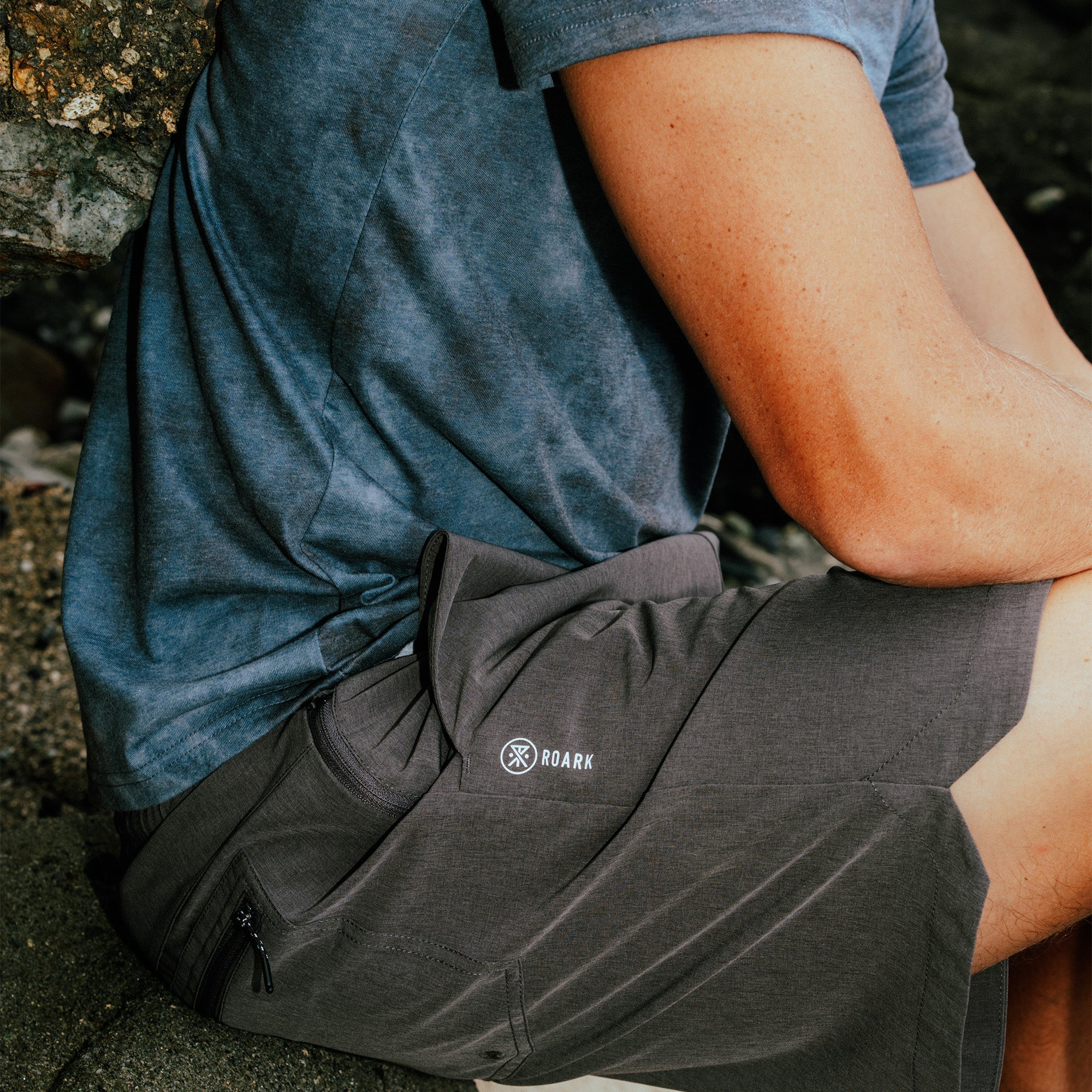 Serrano 7' Active Stretch Shorts - Holzkohle Heide