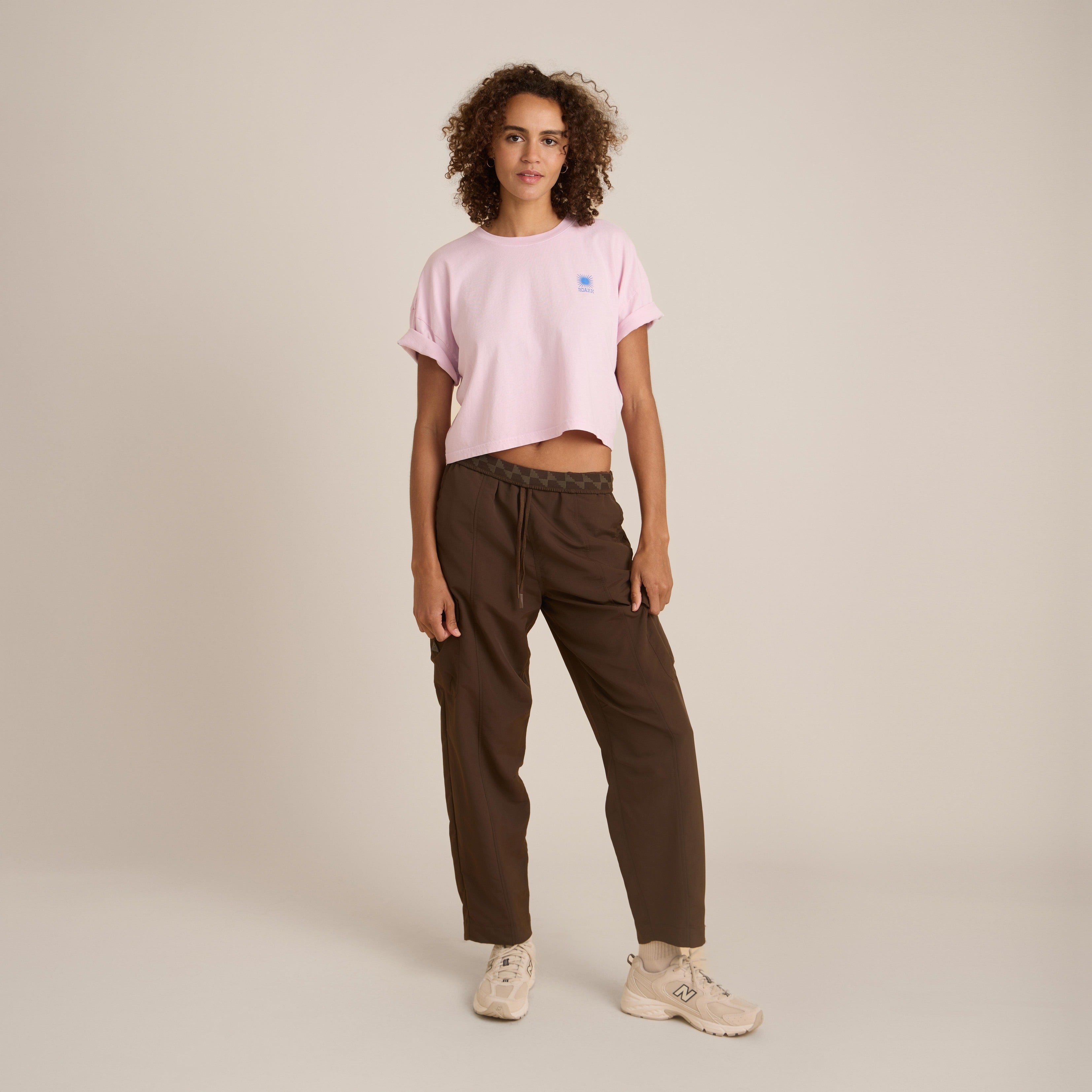 Sunburst Boxy Kurz geschnitten Premium-T-Shirt - Dusty Orchidee