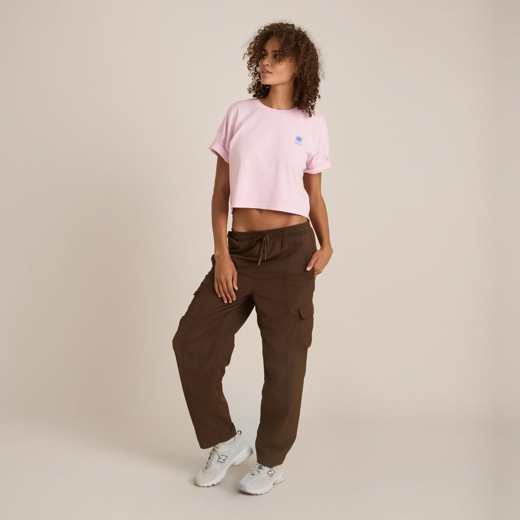Sunburst Boxy Kurz geschnitten Premium-T-Shirt - Dusty Orchidee