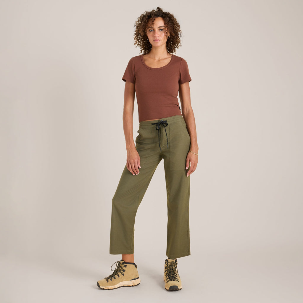 Wind getragen Kurzarm Tee - Sepia