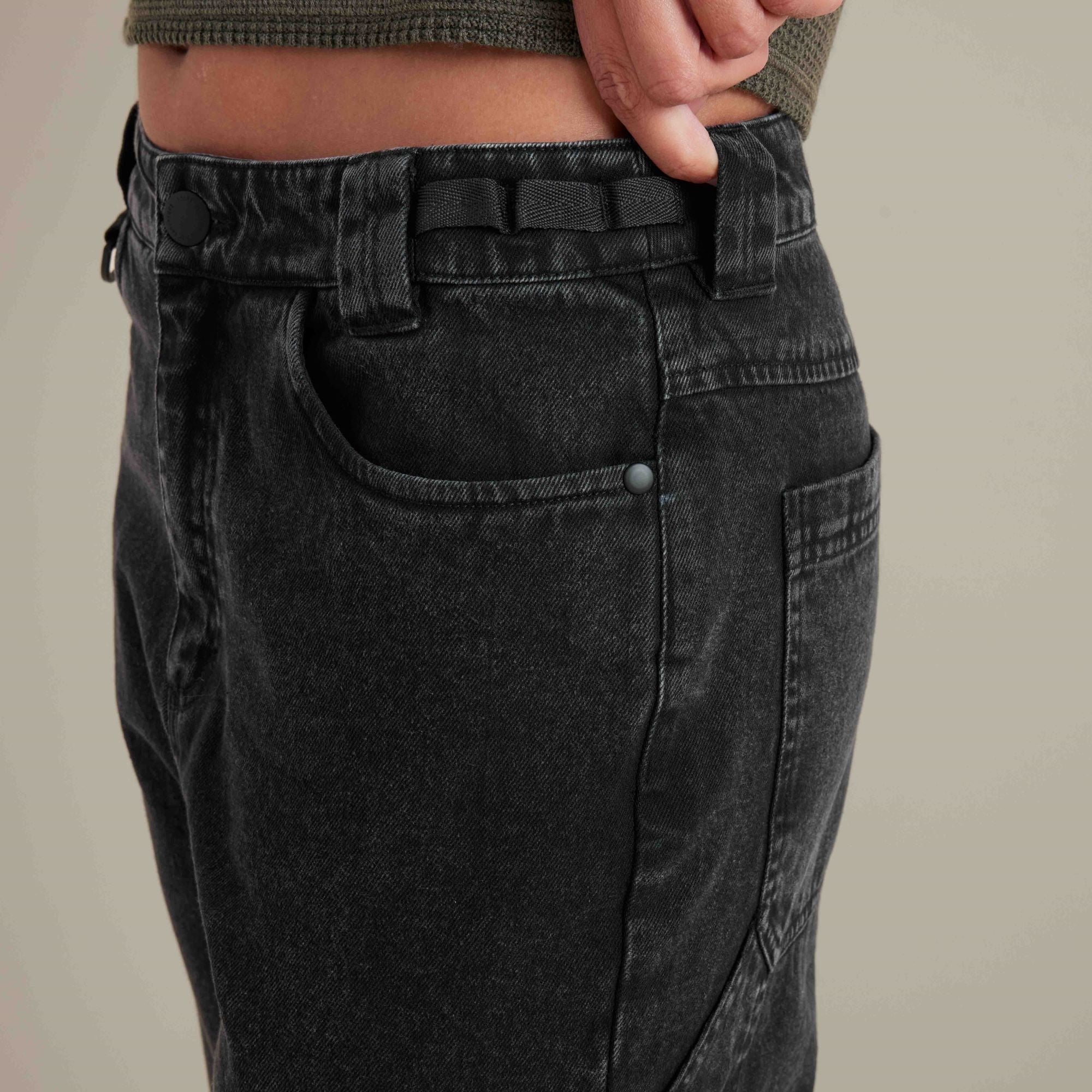 HWY 1 Jeans - Faded Schwarz