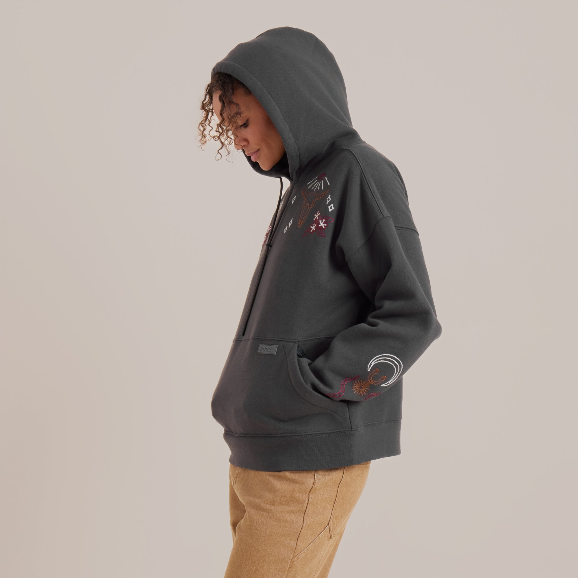 Hiker Kapuzenpullover - Faded Schwarz
