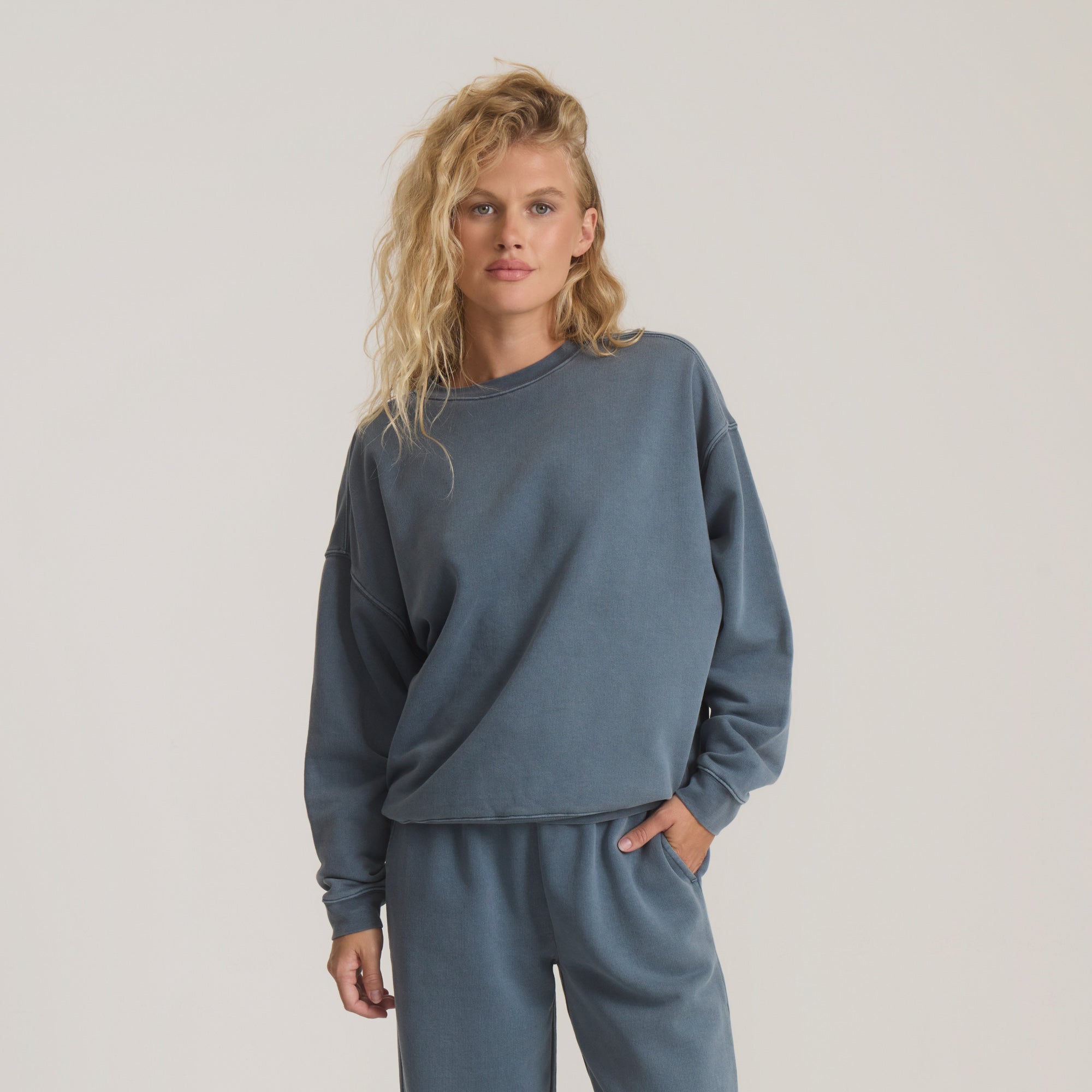Made To Fade Fleece Kapuzenpullover - Schiefergrau (Deutsche Ausgabe)