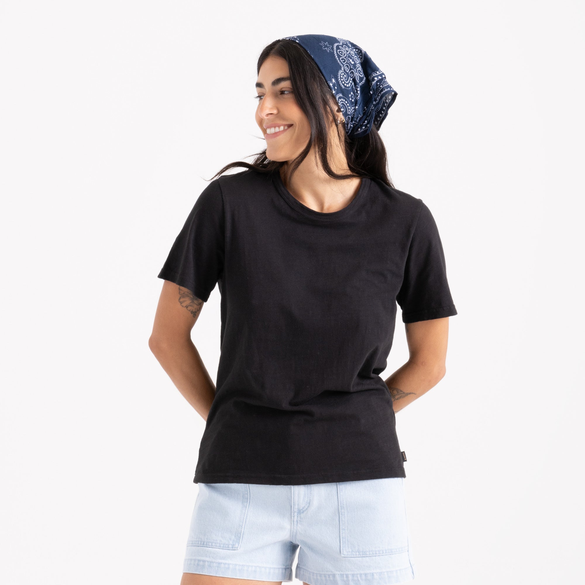 Well Worn Kurzarm Tee - Schwarz